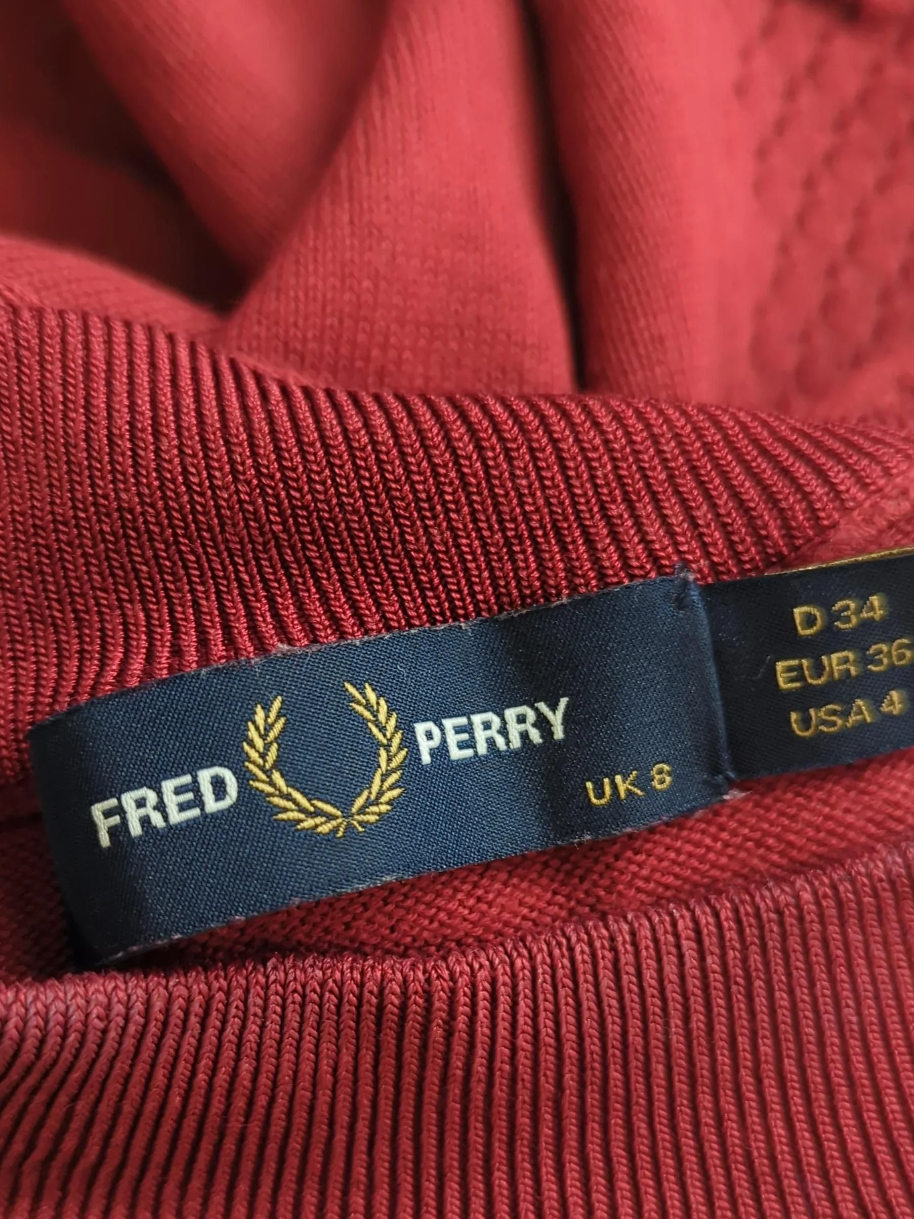 Fred Perry Men's Polo S Red 100% Other Basic - Image 6