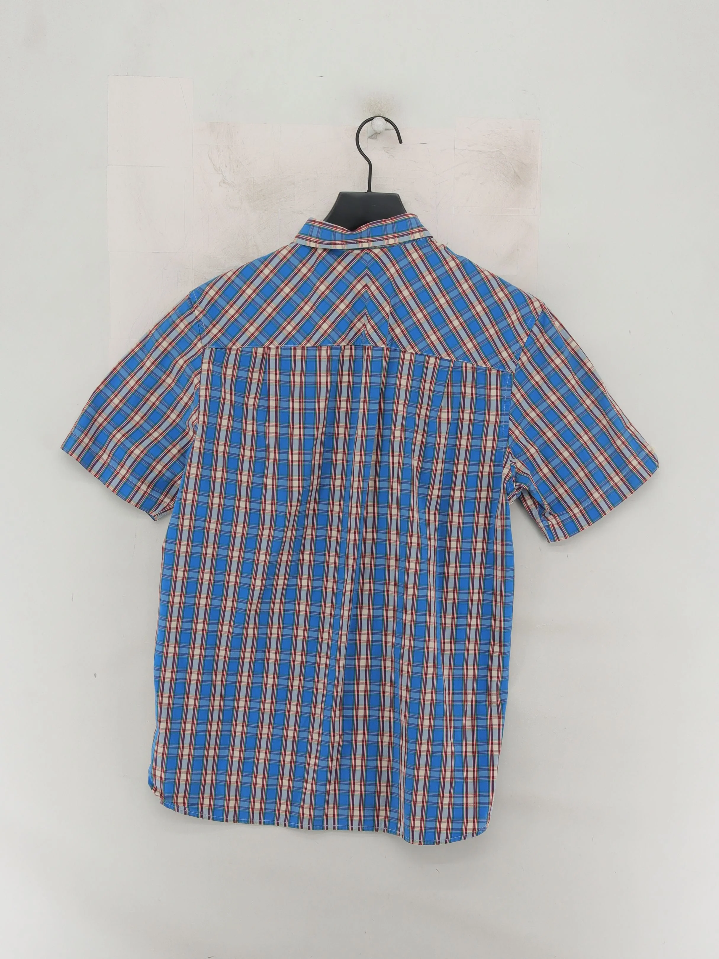 Fred Perry Men's Shirt M Blue Checkered 100% Cotton Basic - Image 2