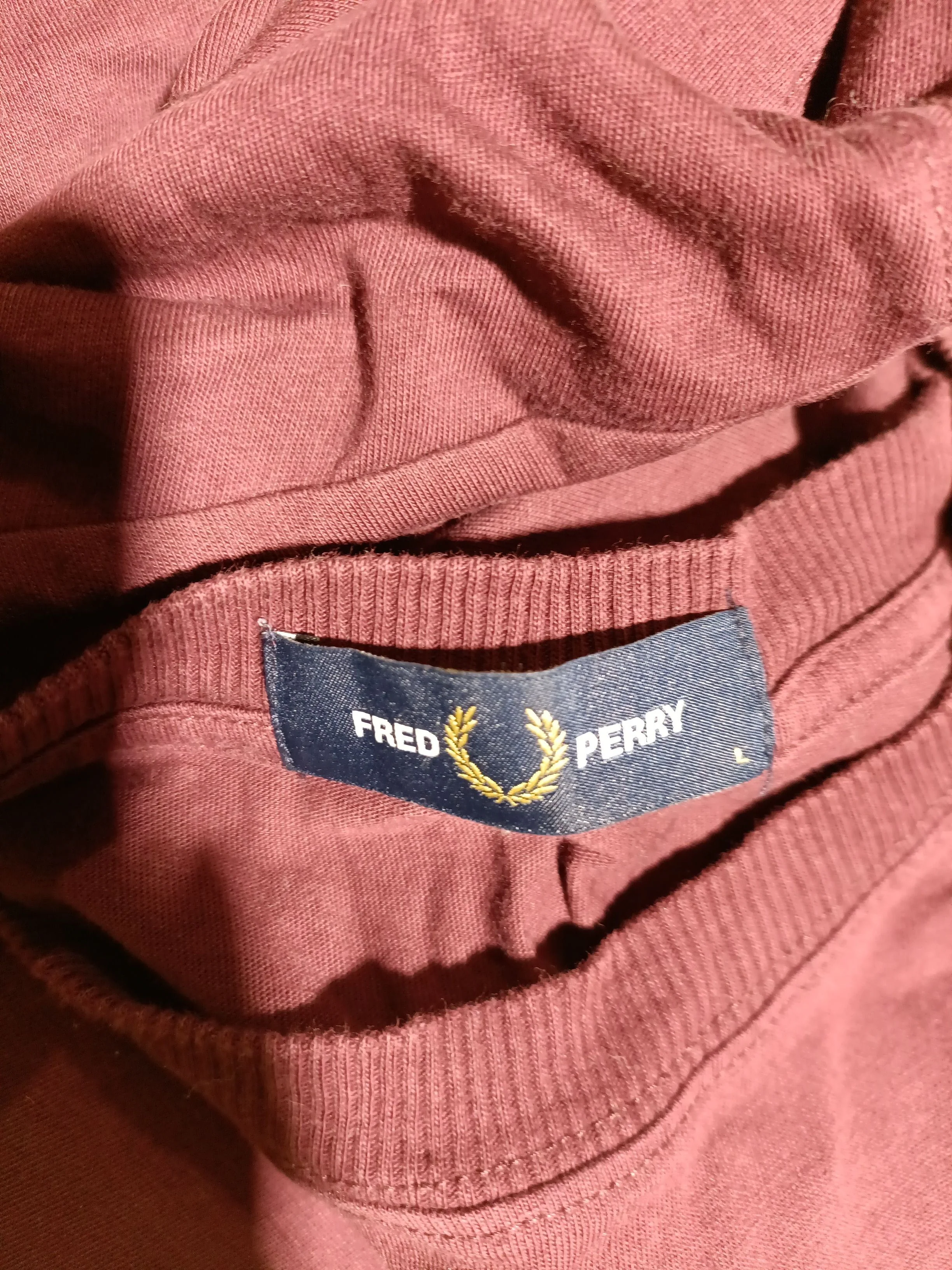 Fred Perry Men's T-Shirt L Red Graphic 100% Cotton Basic - Image 5