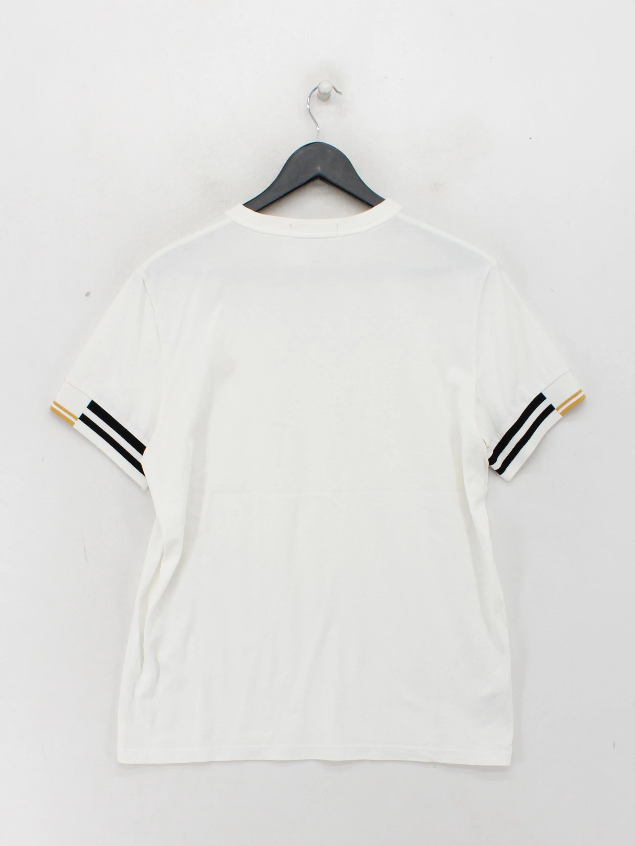 Fred Perry Men's T-Shirt M White Cotton with Elastane, Viscose, Polyester Basic - Image 2