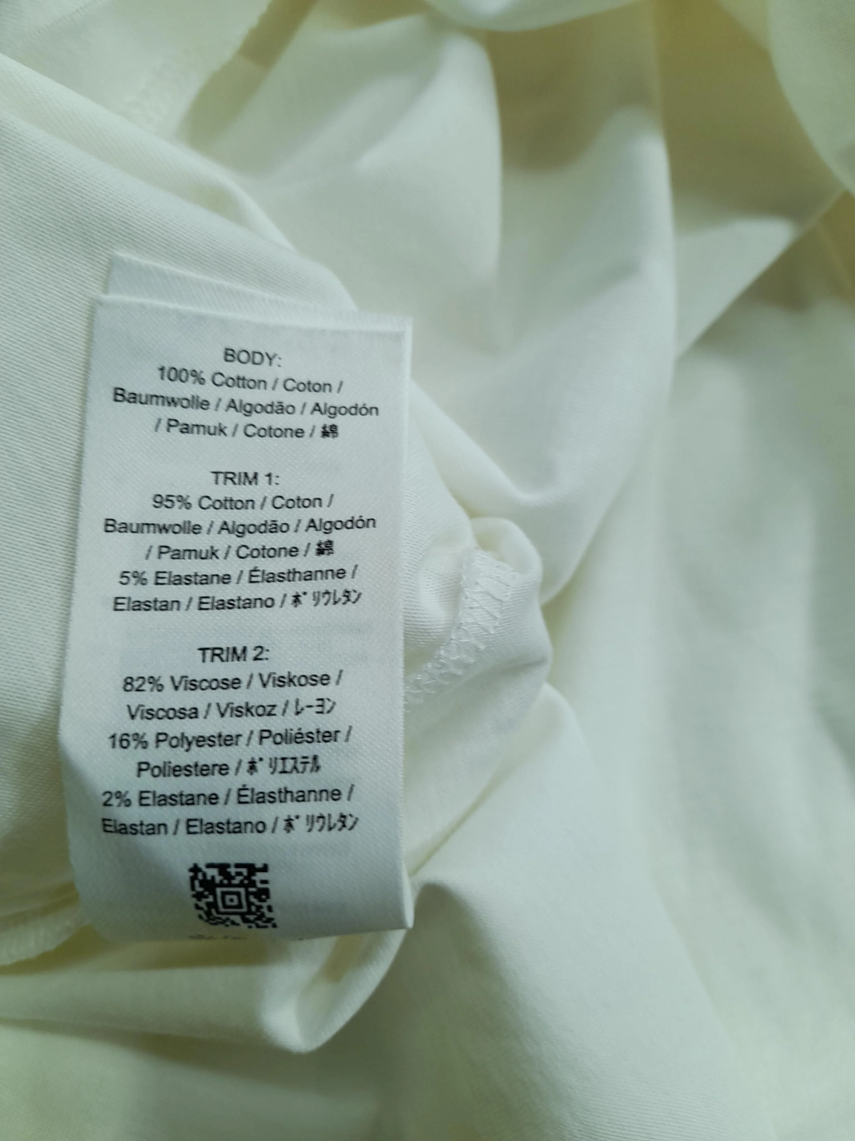 Fred Perry Men's T-Shirt M White Cotton with Elastane, Viscose, Polyester Basic - Image 6