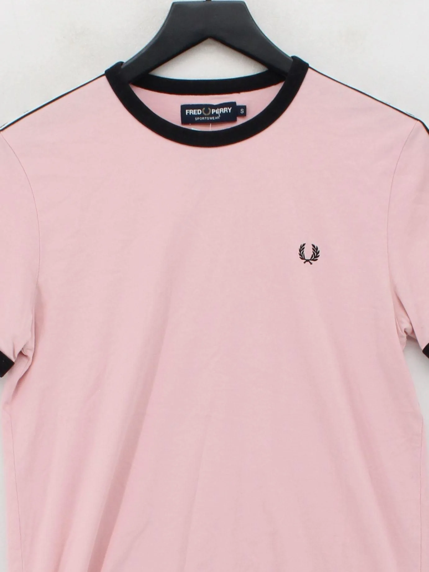 Fred Perry Men's T-Shirt S Pink Cotton with Elastane, Polyester Basic - Image 3