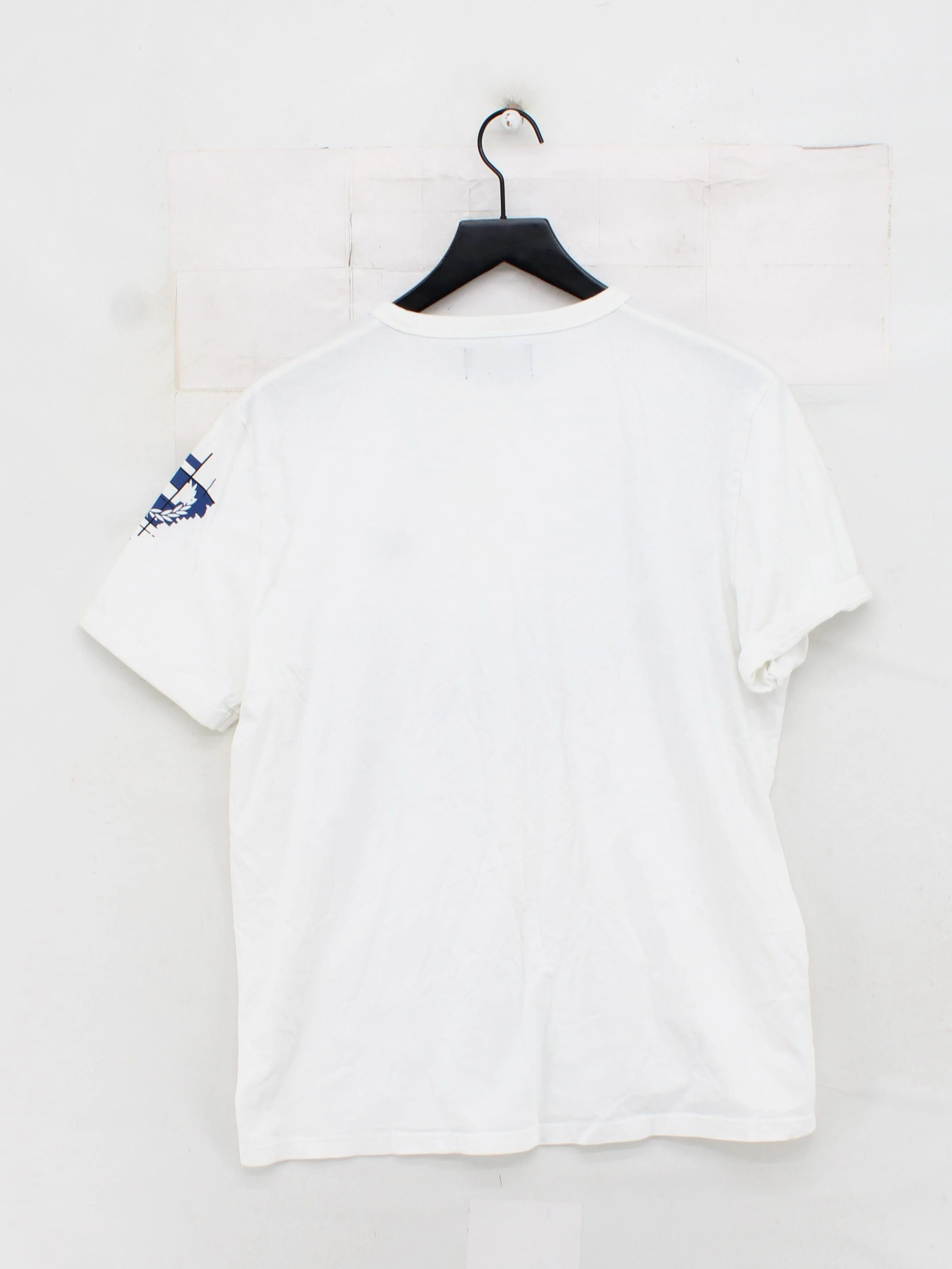 Fred Perry Men's T-Shirt XL White Graphic 100% Cotton Basic - Image 2