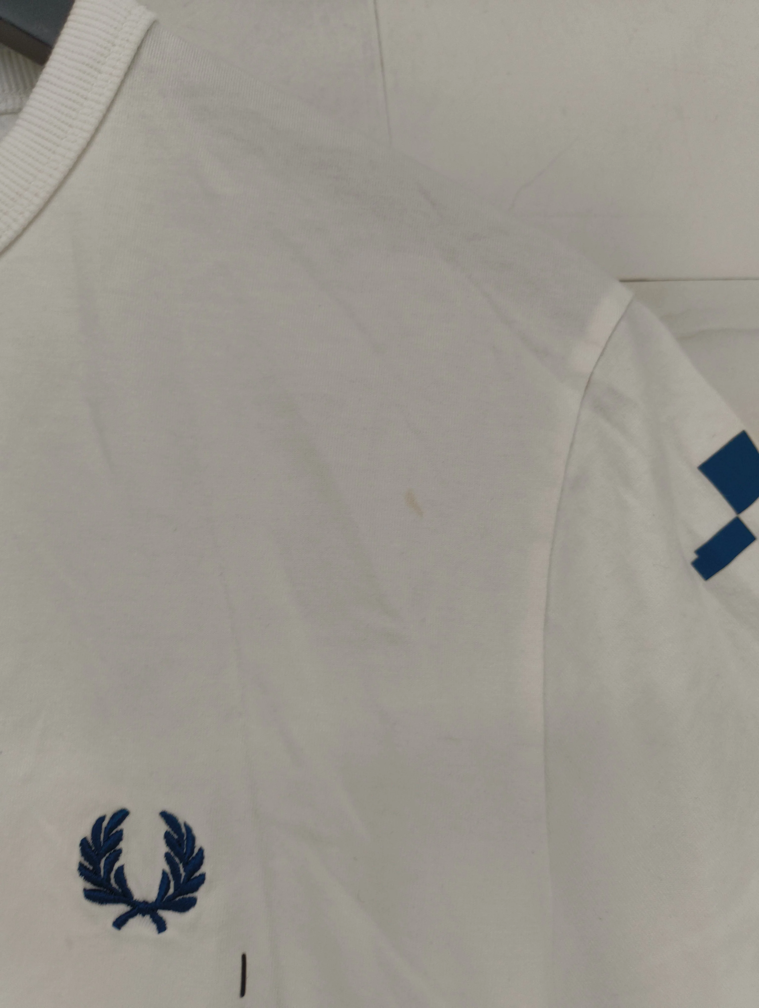 Fred Perry Men's T-Shirt XL White Graphic 100% Cotton Basic - Image 5
