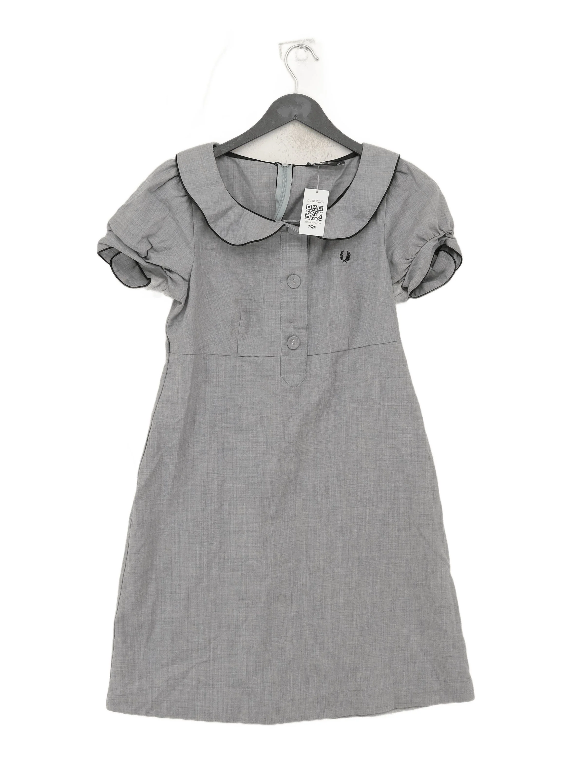 Fred Perry Shirt Mini Dress UK10 in Grey