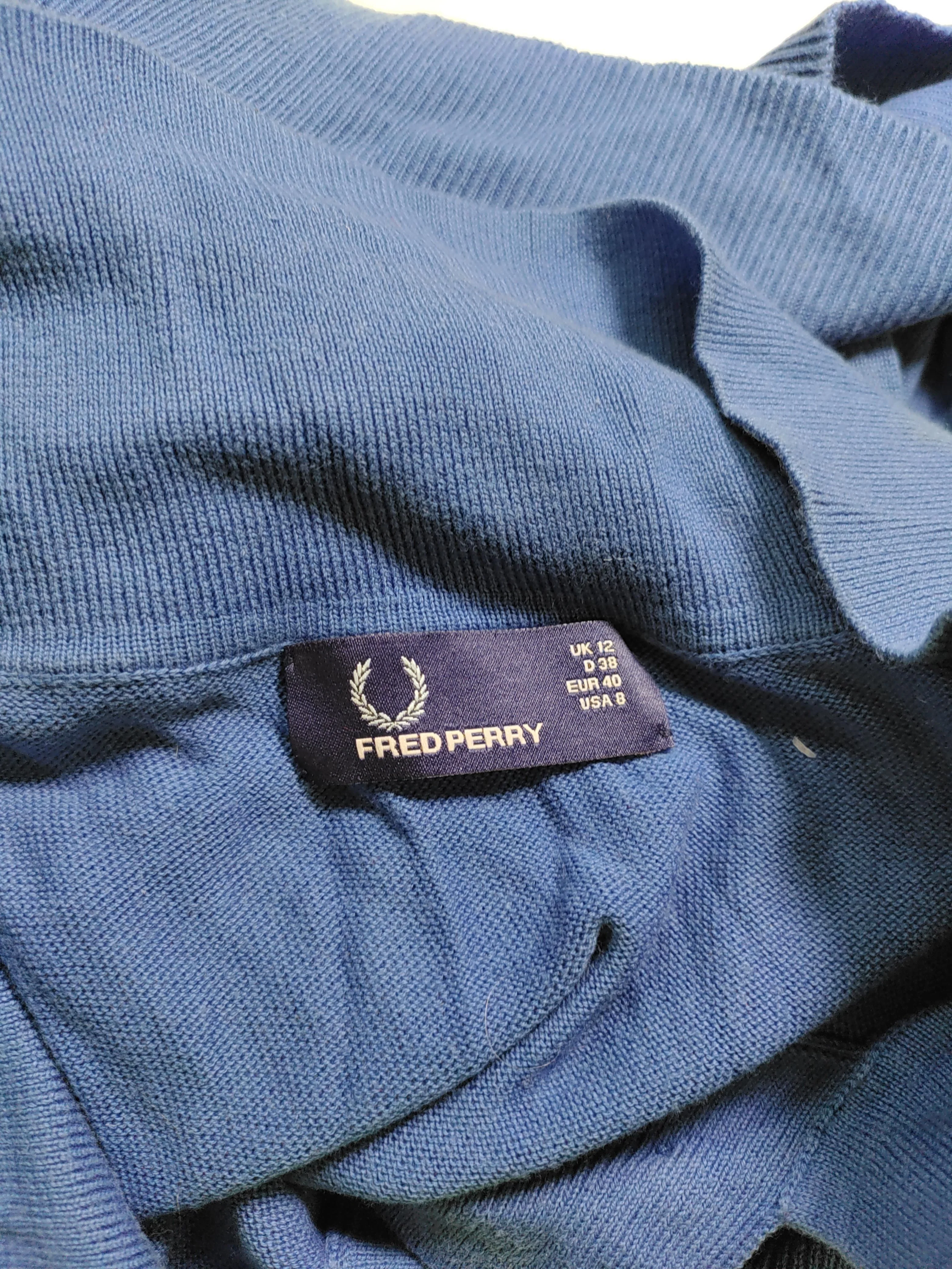 Fred Perry Women's Polo UK 12 Blue 100% Cotton Short Sleeve Collared Basic - Image 6