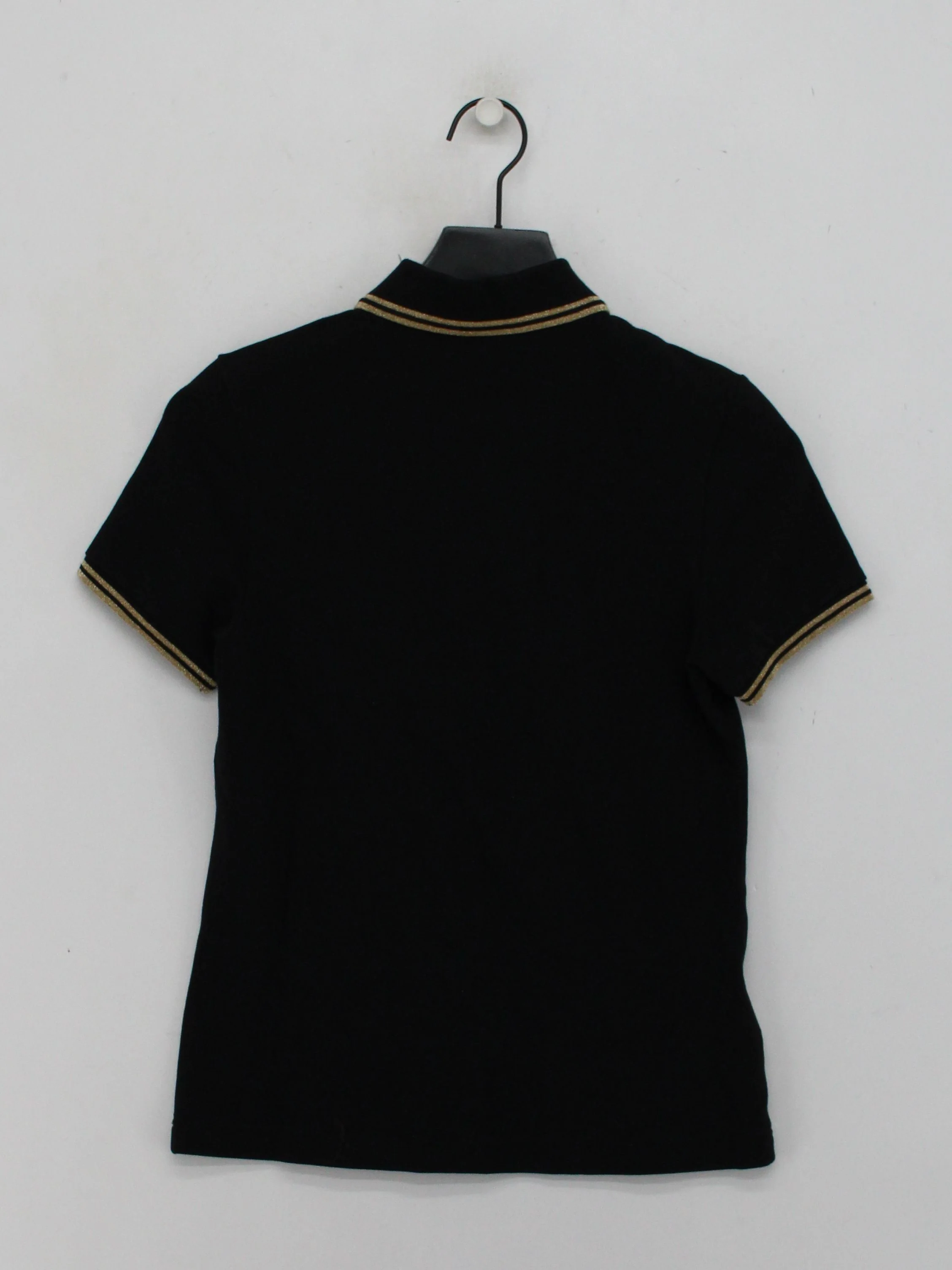 Fred Perry Women's Polo UK 8 Black Cotton with Elastane Basic - Image 2