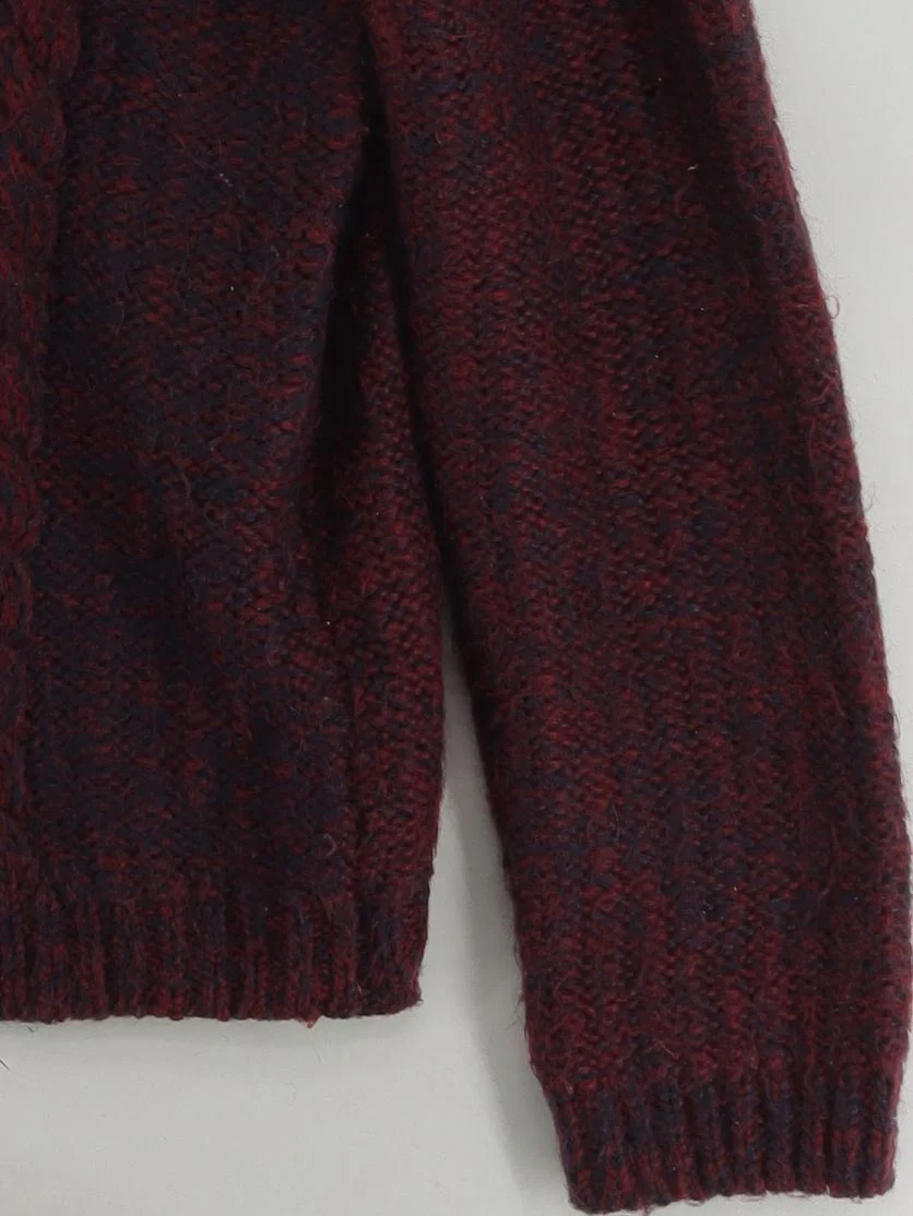 Frederik Anderson Copenhagen Men's Jumper L Red Acrylic with Mohair Pullover - Image 4