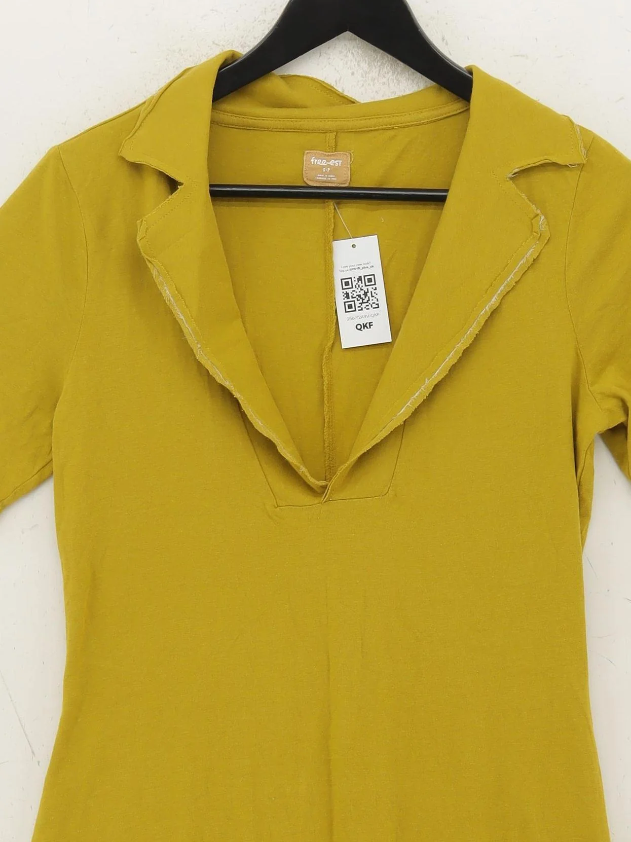 free-est Shirt Midi Dress S in Yellow - Image 3