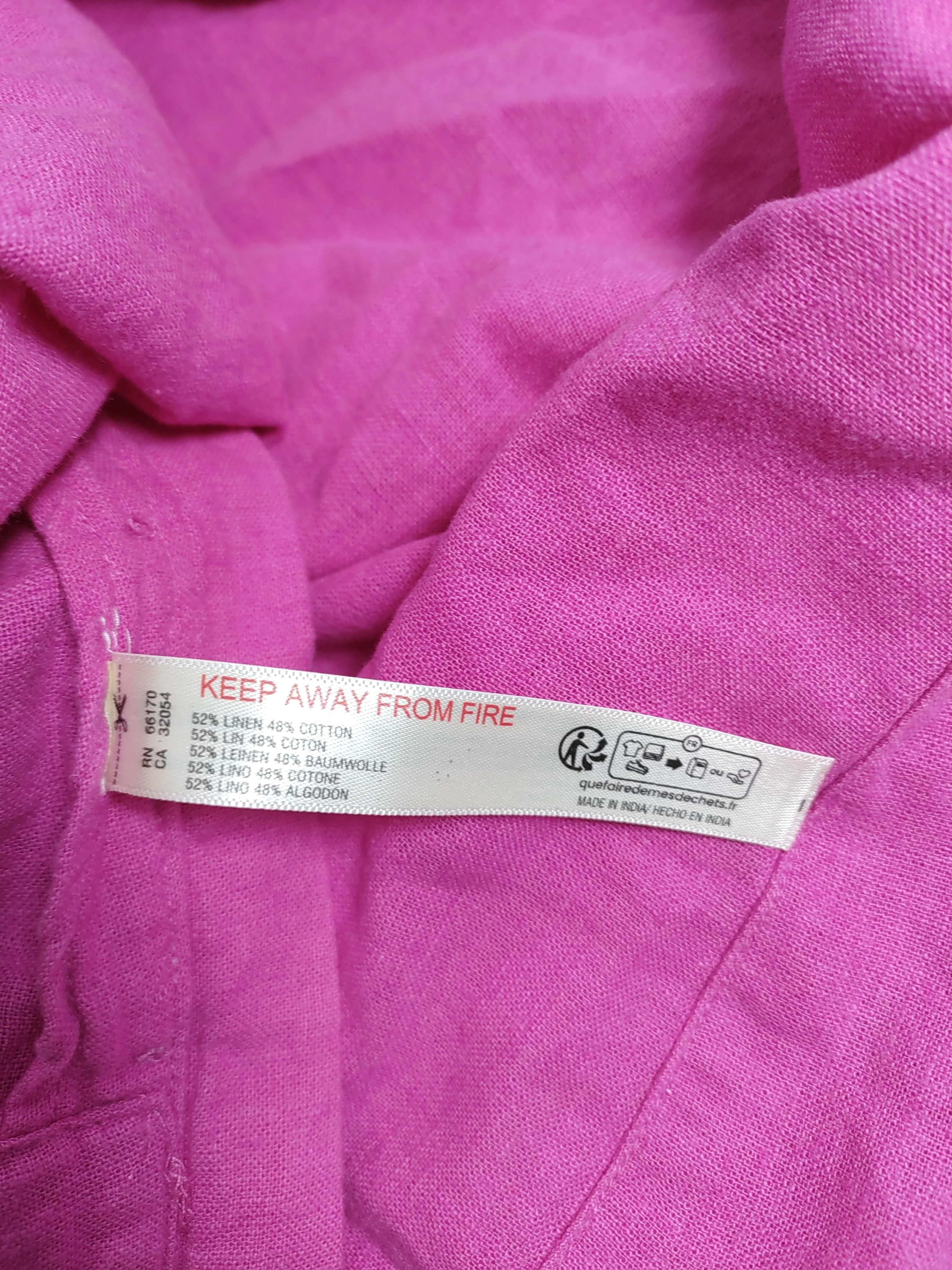 Free-est Women's T-Shirt XL Pink Linen with Cotton Camisole - Image 6