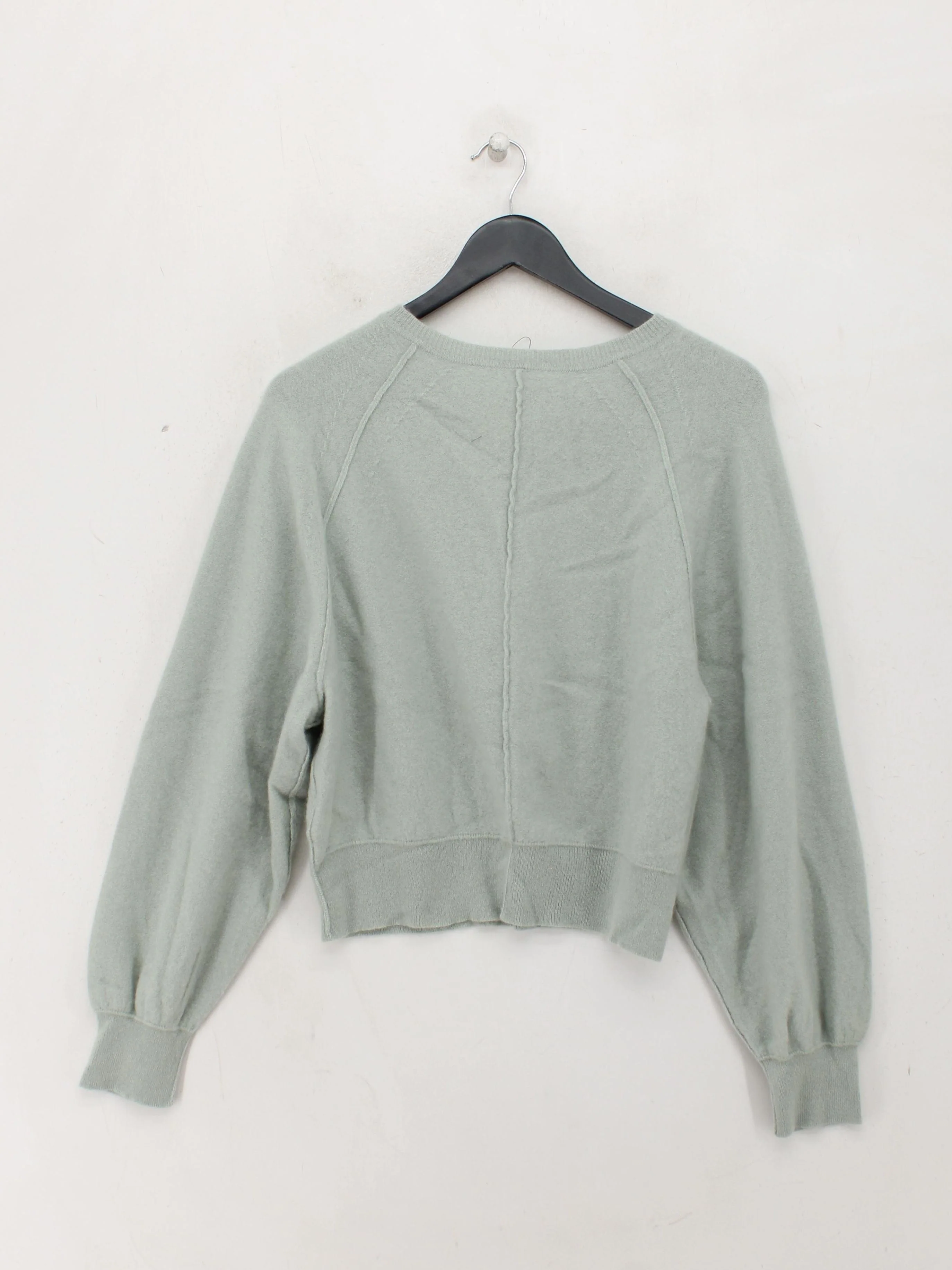 Free People Women's Cardigan L Green 100% Cashmere Round Neck Cardigan - Image 2