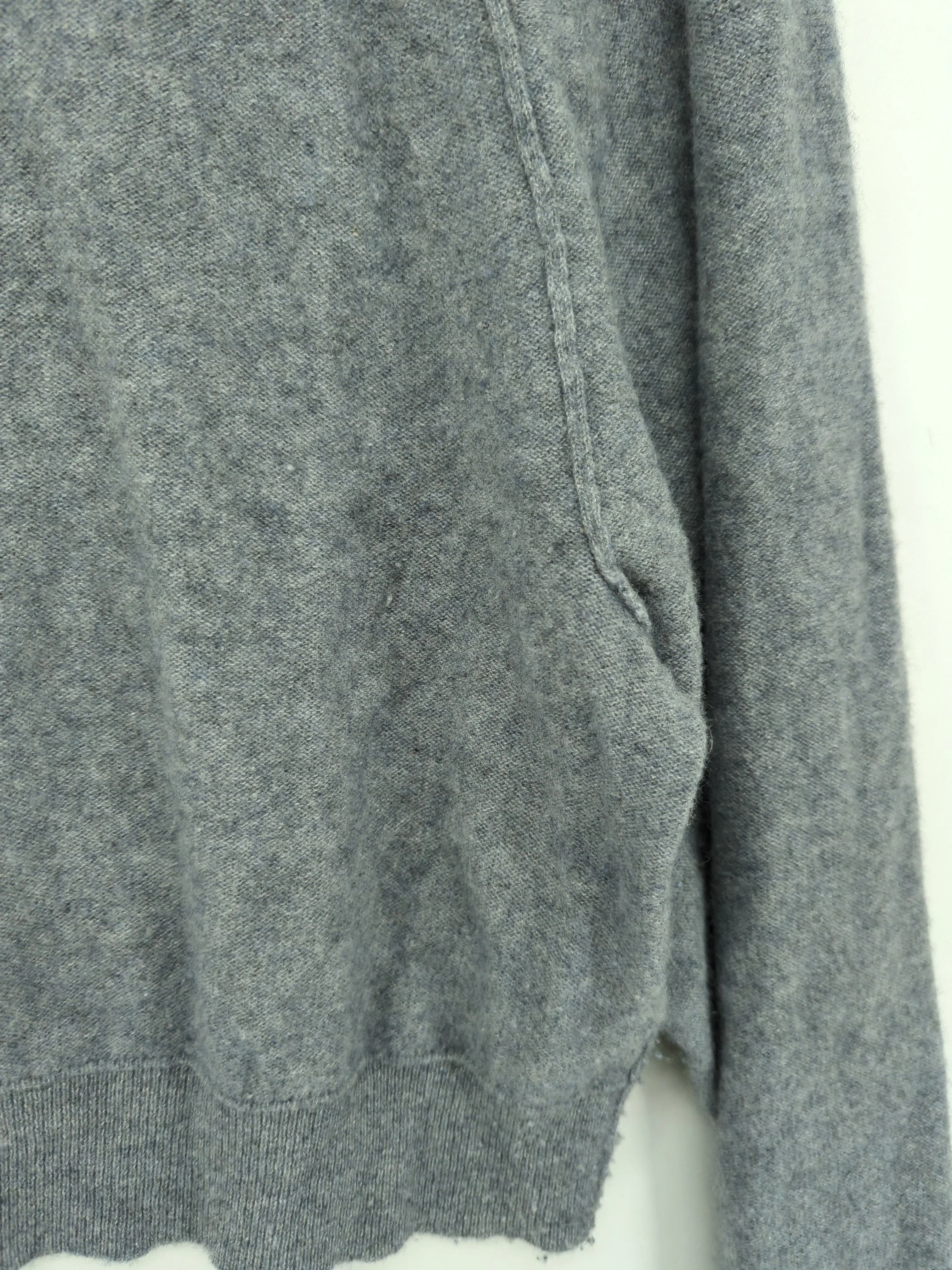 Free People Women's Cardigan M Grey 100% Cashmere Round Neck Cardigan - Image 5