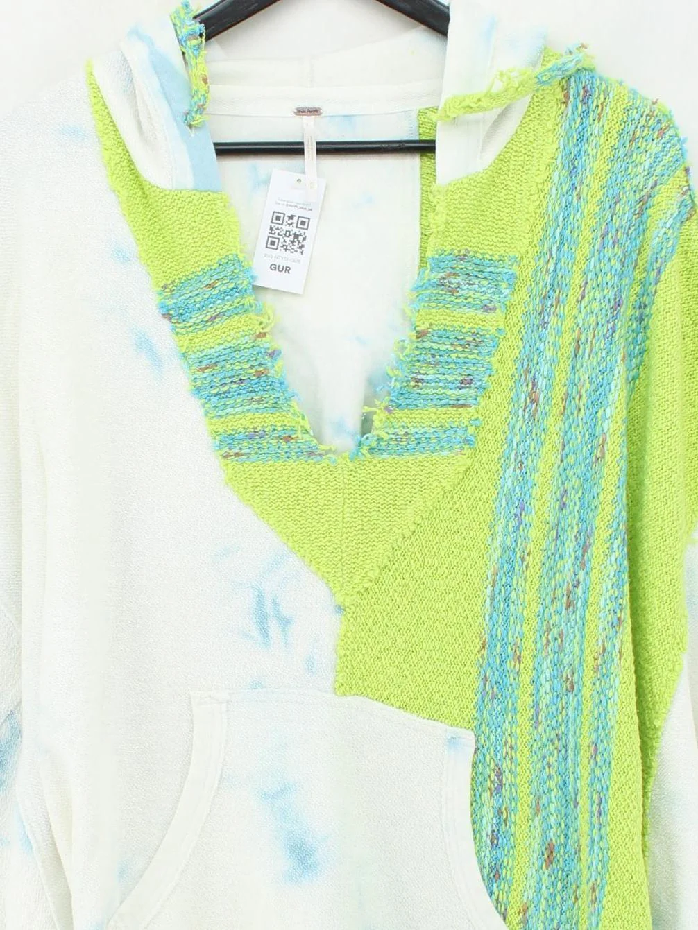Free People Women's Hoodie M Multi 100% Cotton Pullover - Image 3
