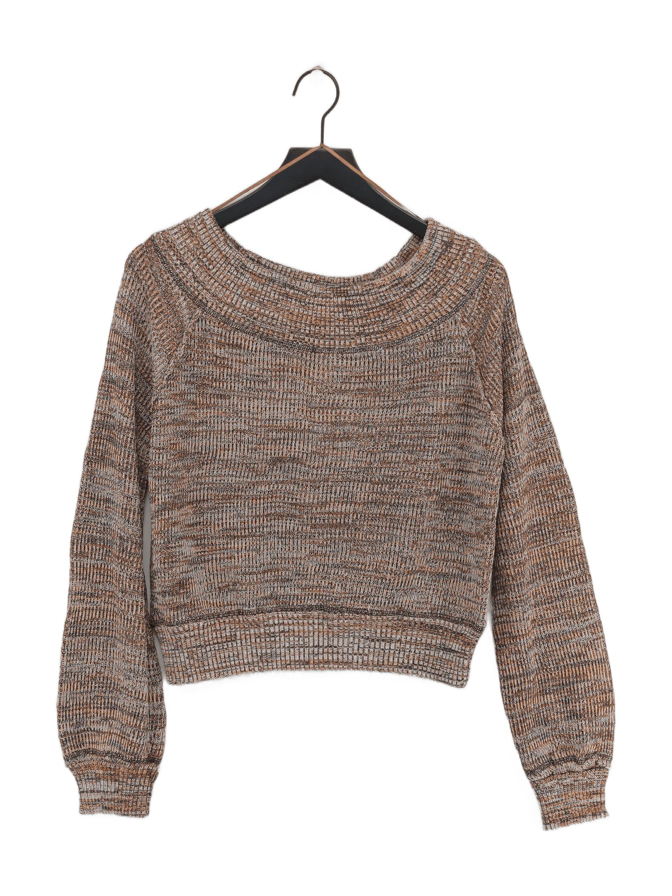 Free People Women's Jumper L Brown Cotton New with tags