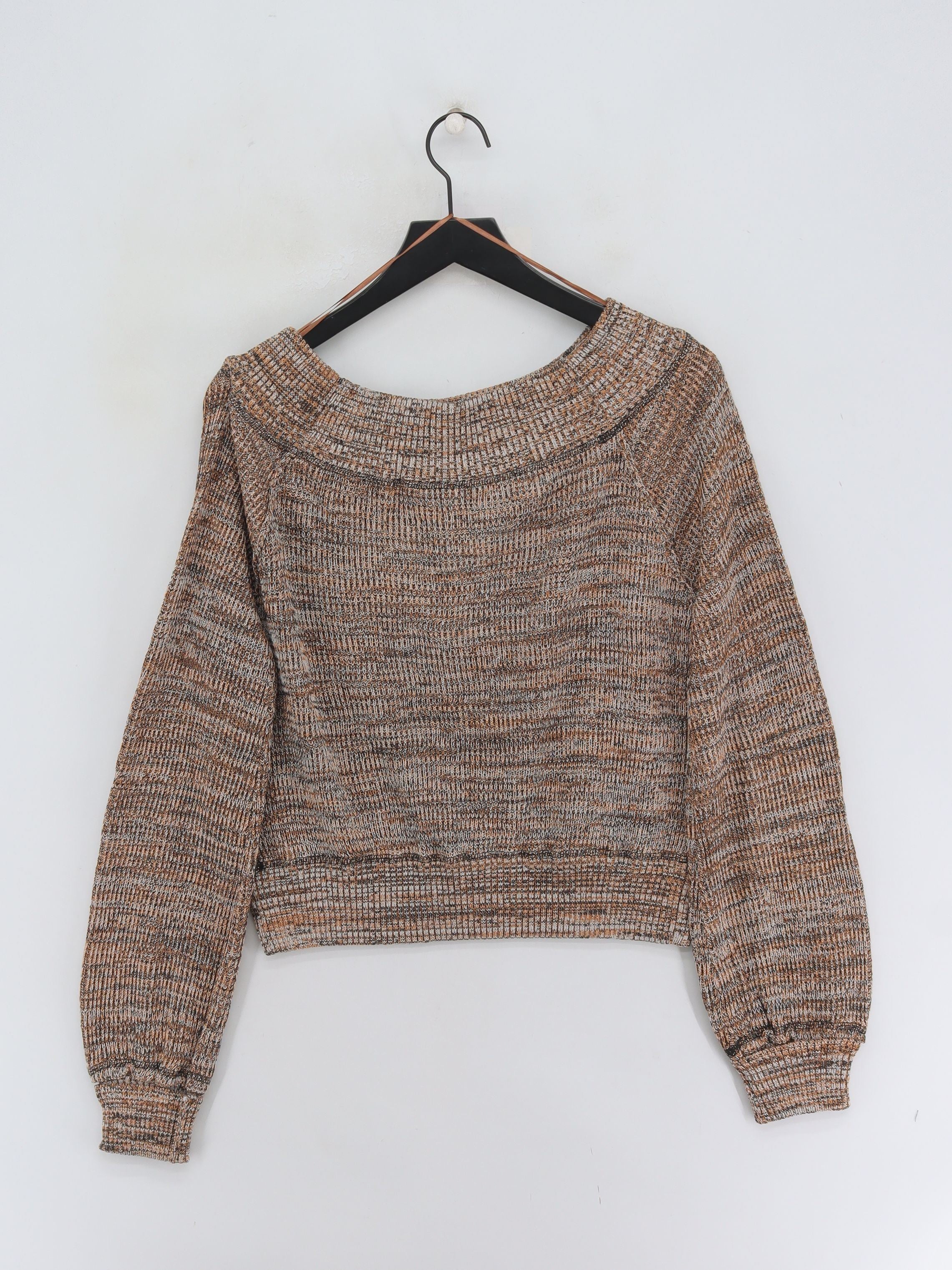 Free People Women's Jumper L Brown Cotton New with tags - Image 2