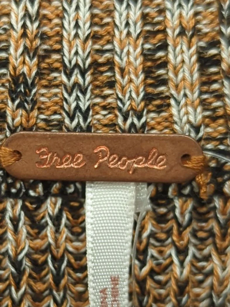 Free People Women's Jumper L Brown Cotton New with tags - Image 5