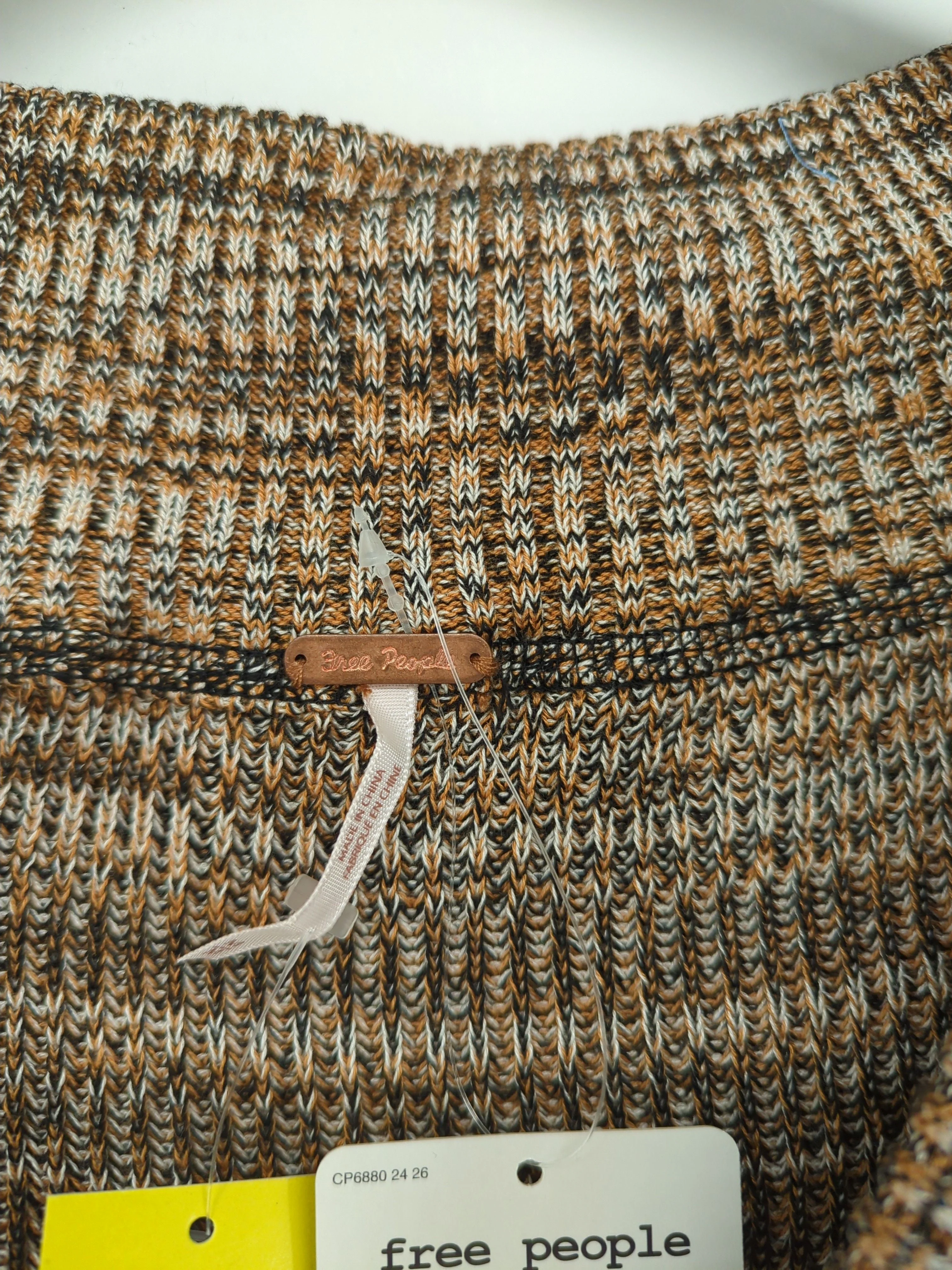 Free People Women's Jumper M Brown Cotton New with tags - Image 5