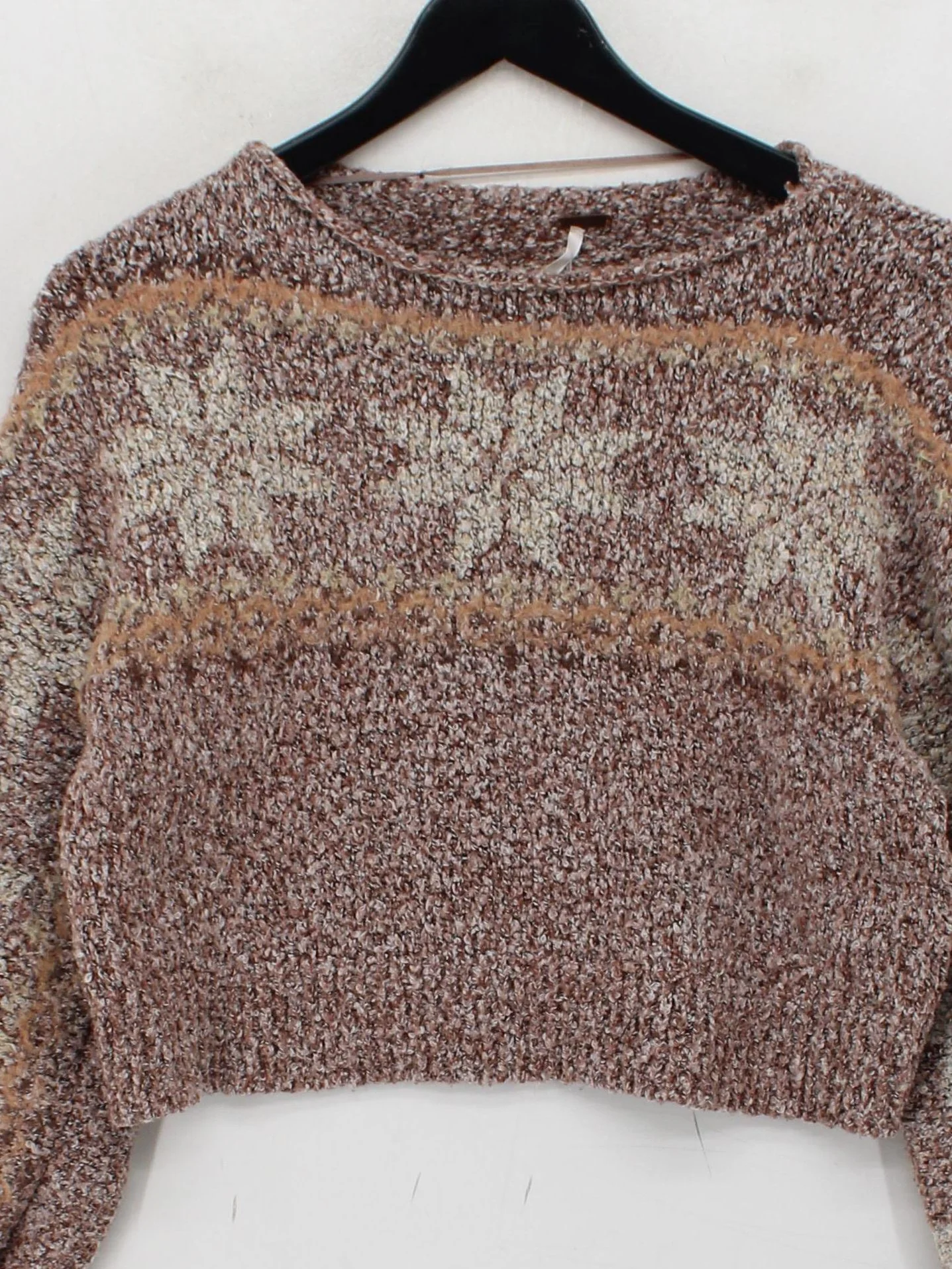 Free People Women's Jumper M Brown Polyester - Image 3