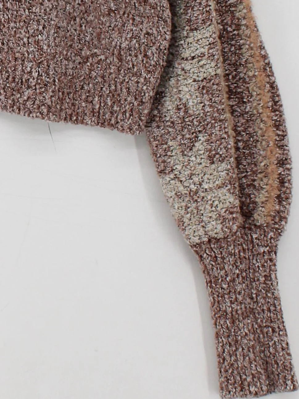 Free People Women's Jumper M Brown Polyester - Image 4