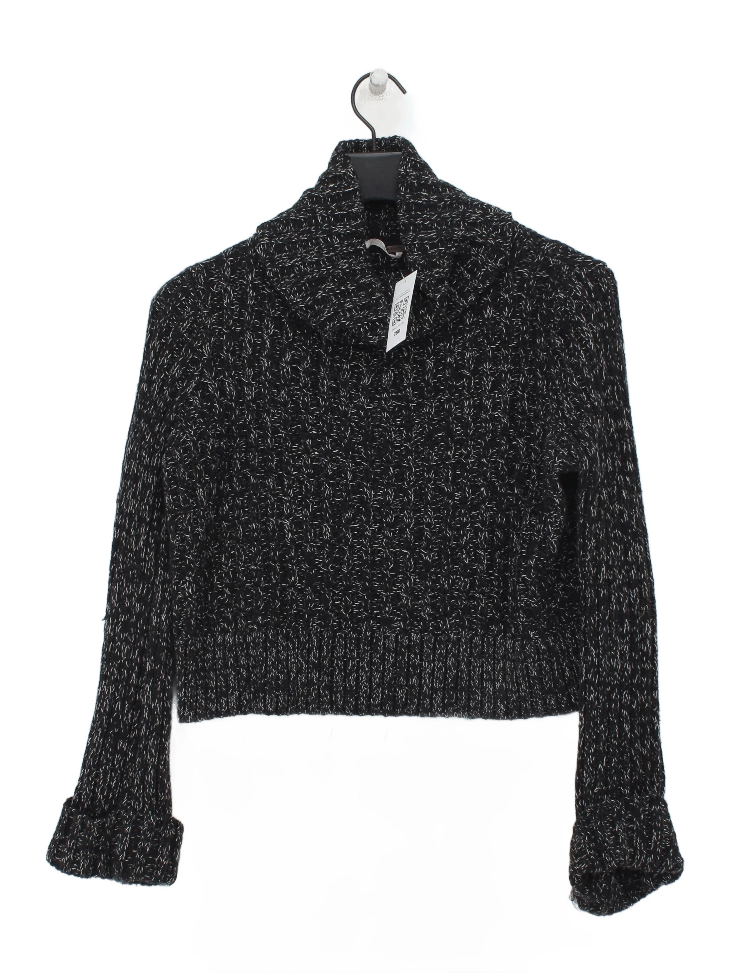 Free People Women's Jumper S Black 100% Wool Roll Neck Pullover