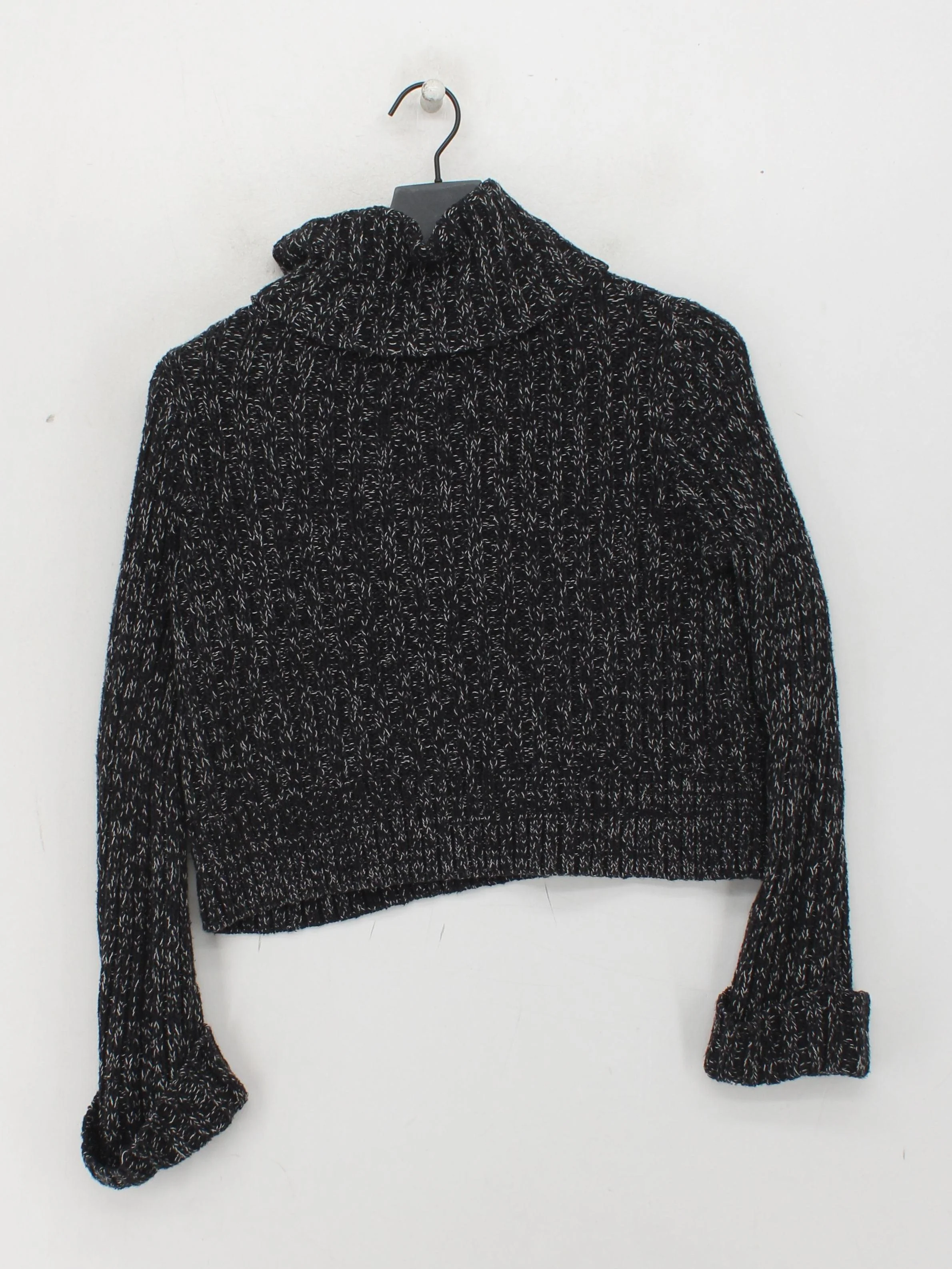 Free People Women's Jumper S Black 100% Wool Roll Neck Pullover - Image 2