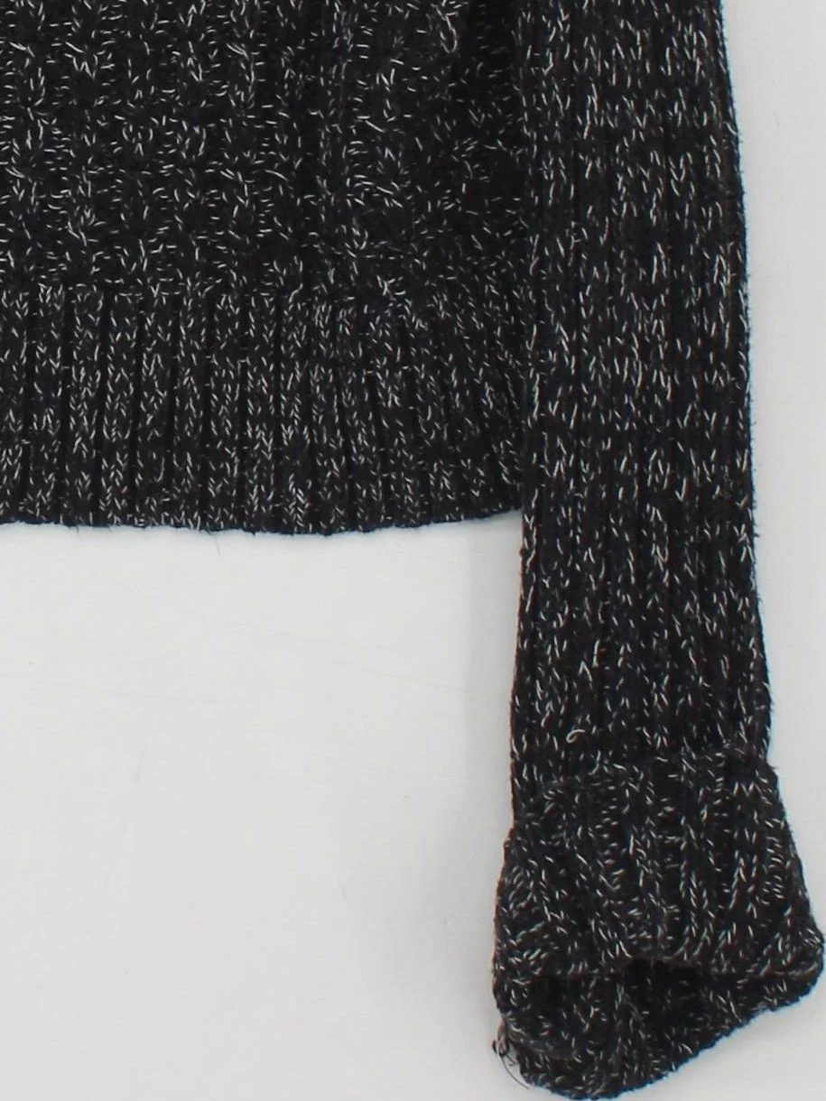 Free People Women's Jumper S Black 100% Wool Roll Neck Pullover - Image 4