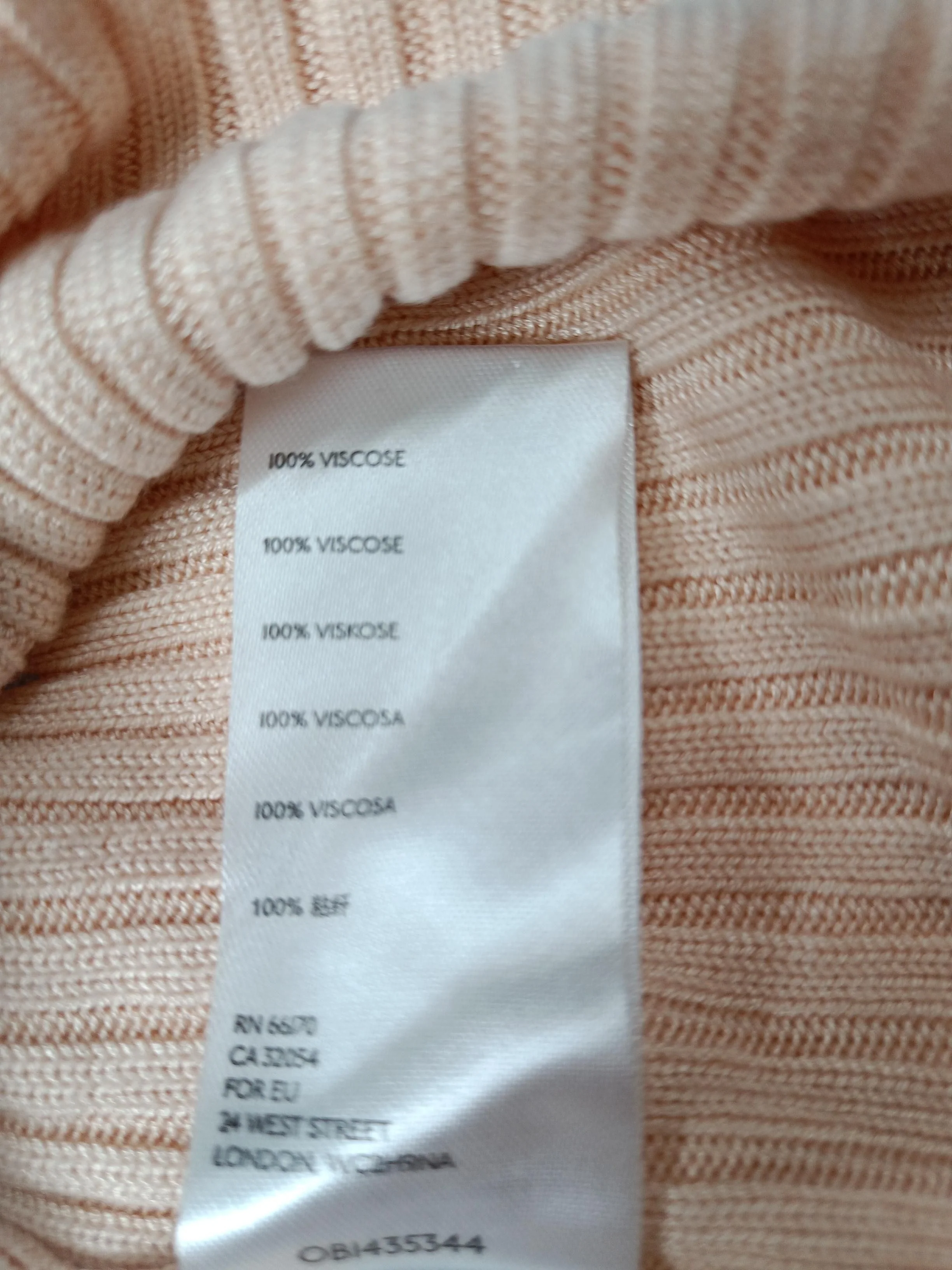 Free People Women's Jumper XS Cream 100% Viscose V-Neck Pullover - Image 6