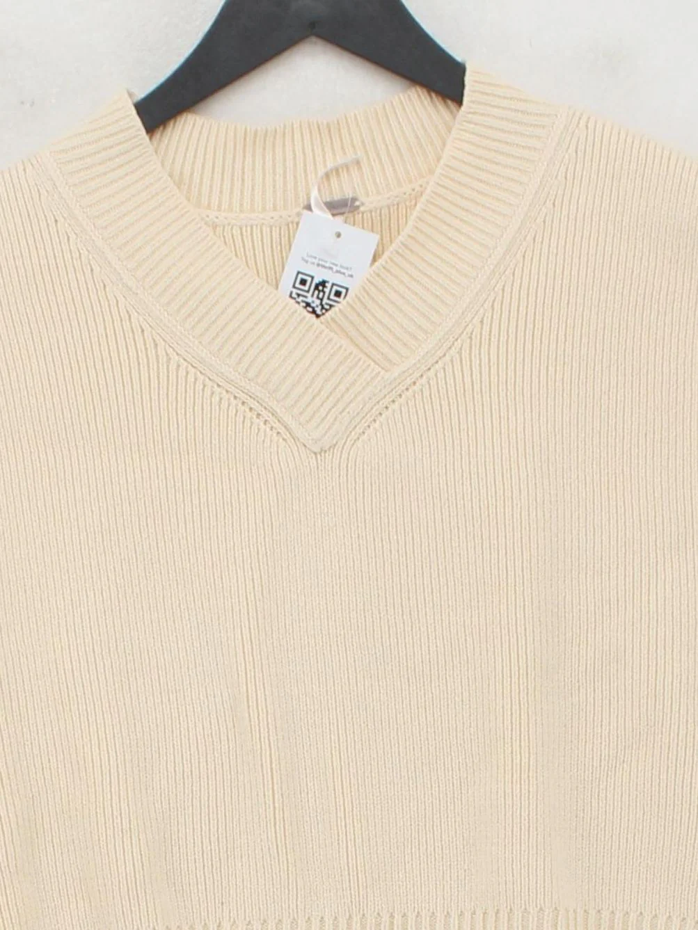 Free People Women's Jumper XS Cream Cotton - Image 3