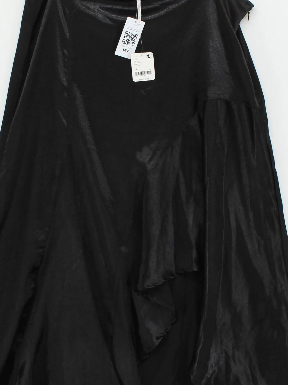 Free People Women's Maxi Skirt UK 14 Black 100% Polyester Maxi New with tags - Image 3