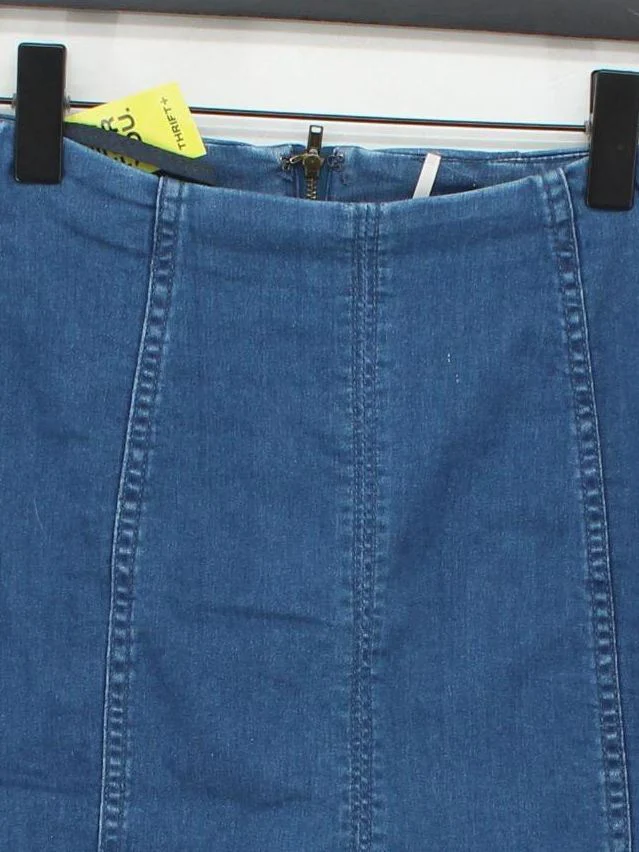 Free People Women's Mini Skirt UK 8 Blue 100% Other Short Mini - Image 3