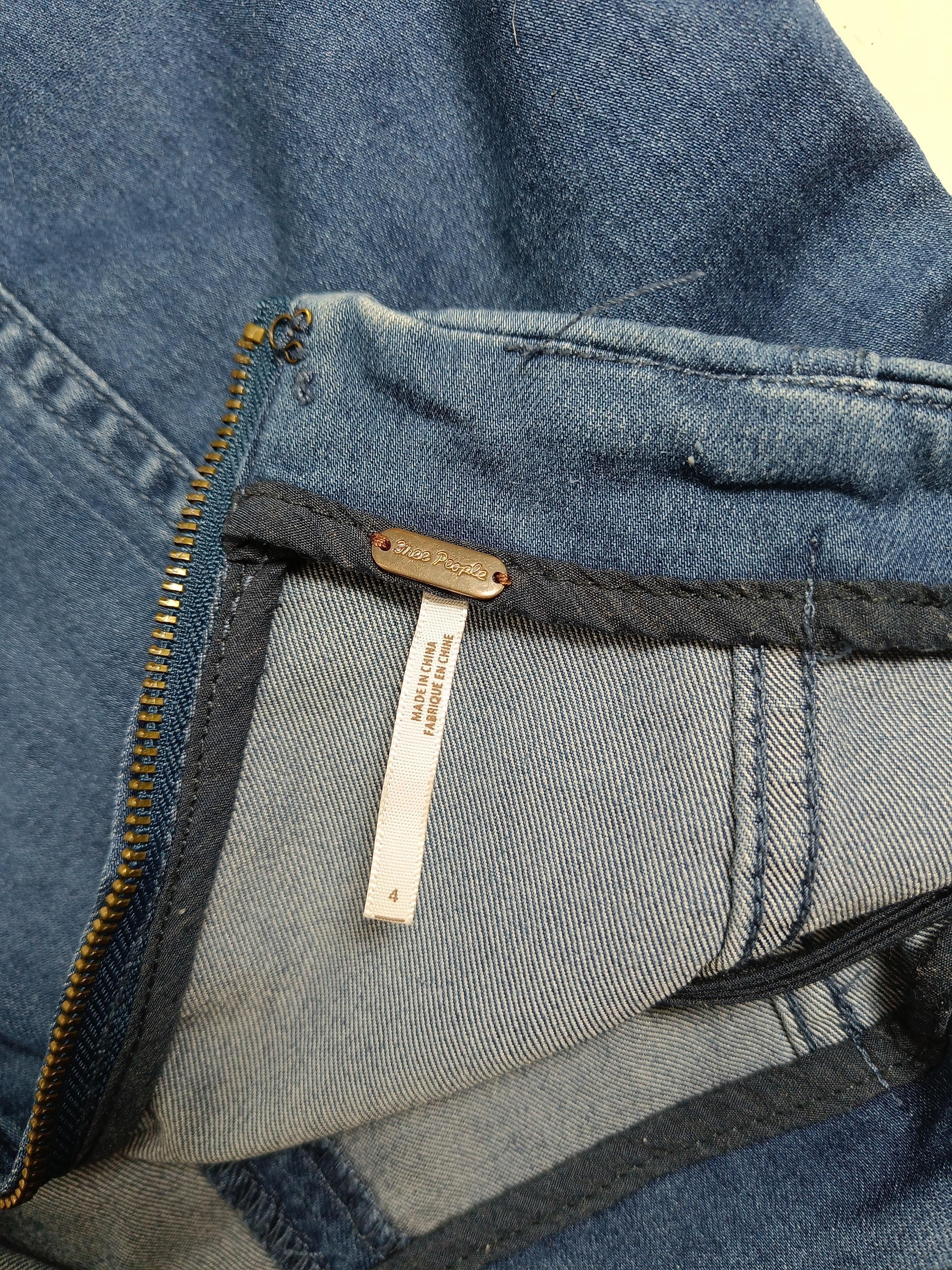 Free People Women's Mini Skirt UK 8 Blue 100% Other Short Mini - Image 5