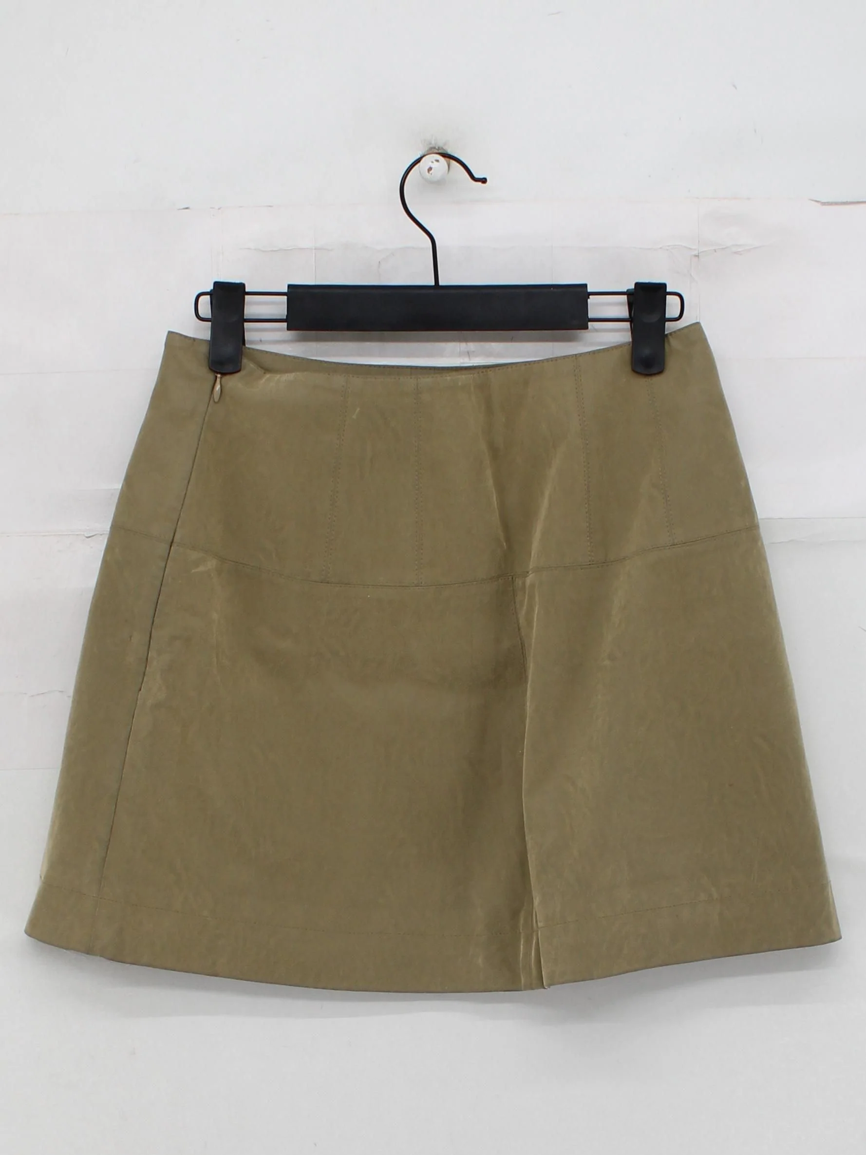 Free People Women's Mini Skirt UK 8 Tan Viscose with Polyester, Polyamide Mini - Image 2