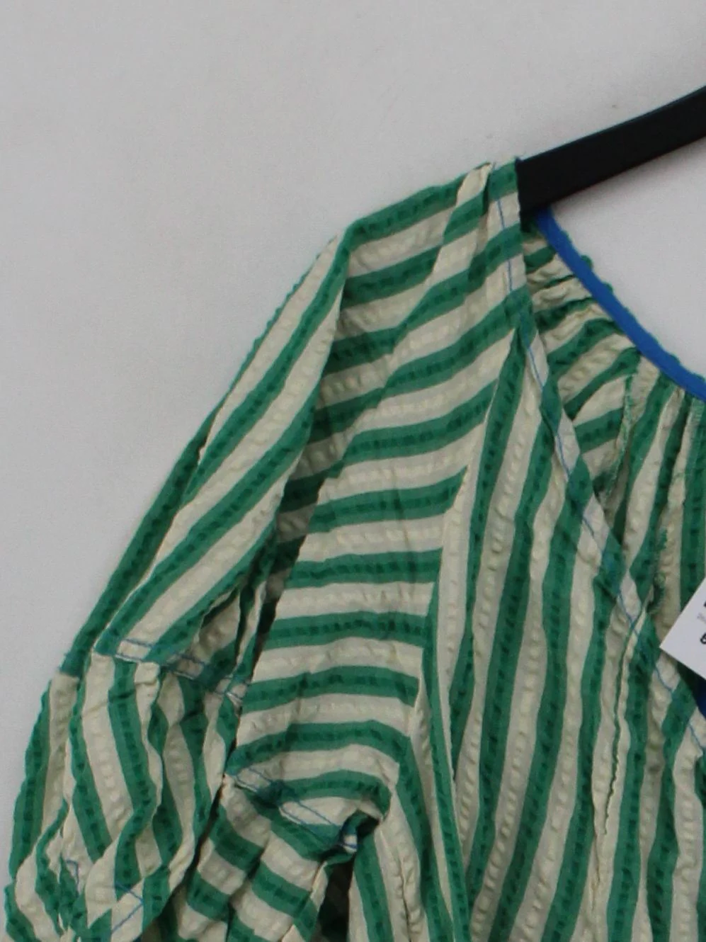Free People Women's Playsuit M Green Striped Cotton with Viscose Playsuit - Image 4