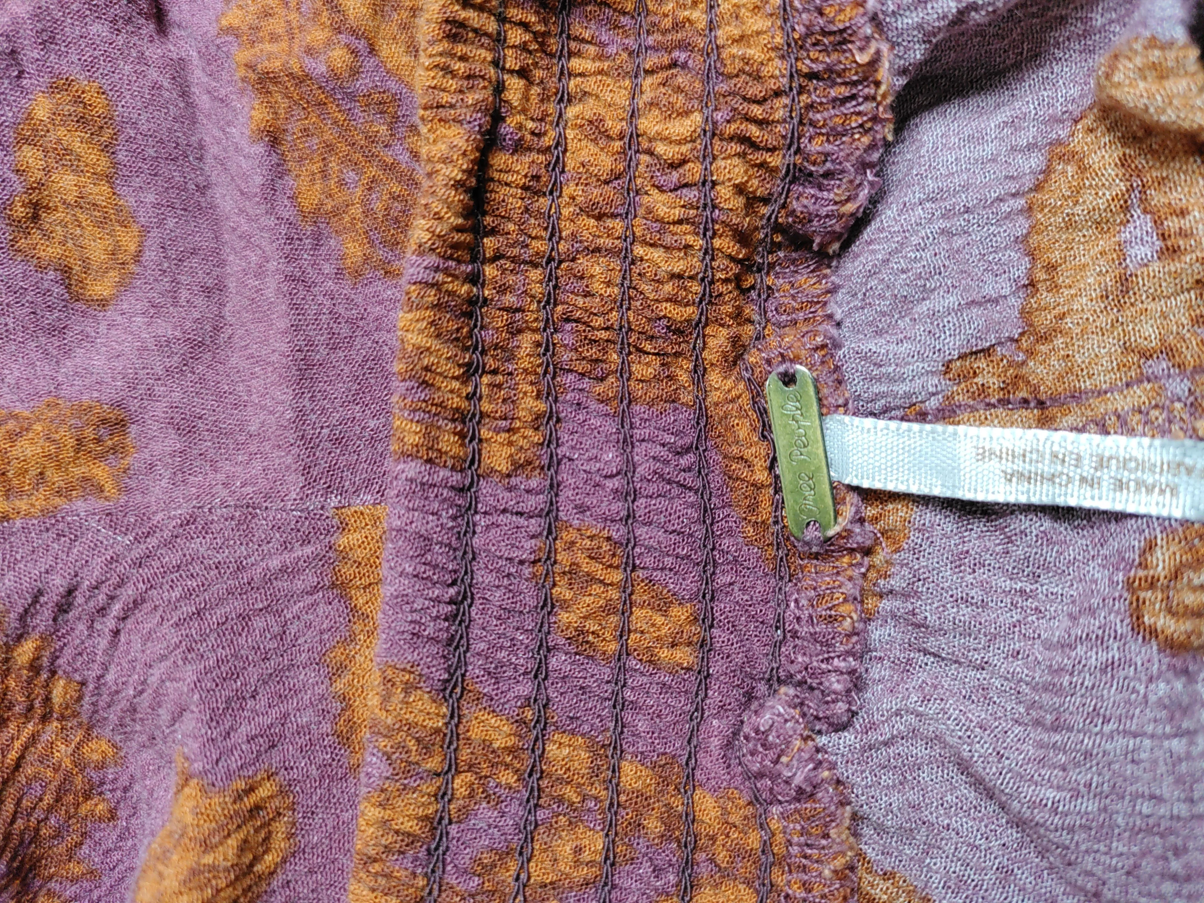 Free People Women's Shorts XS Purple Paisley 100% Rayon Cut-Off - Image 6