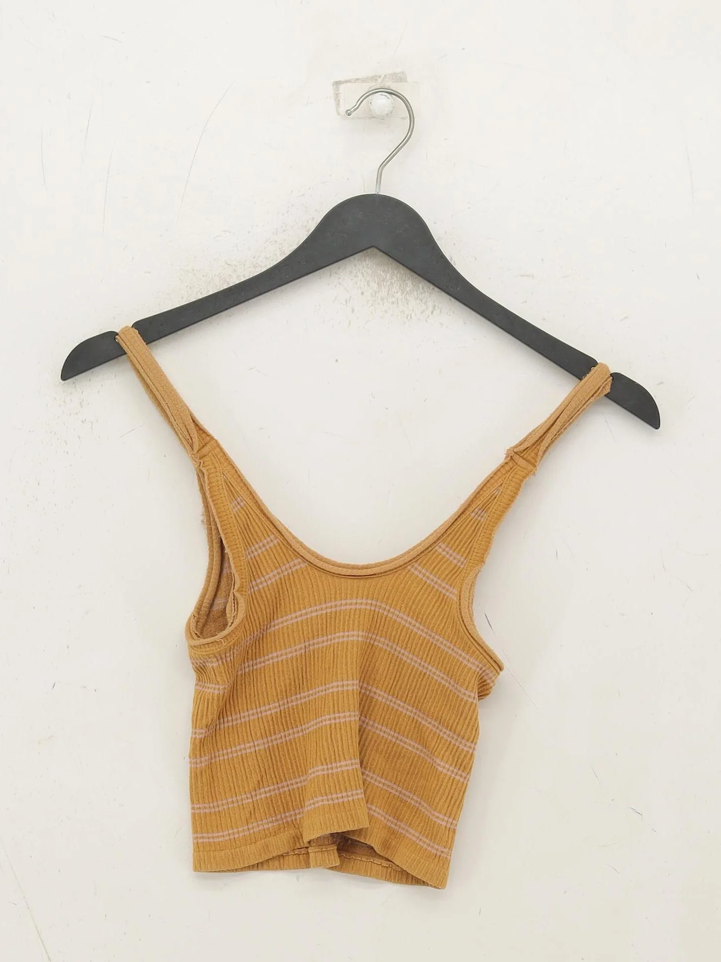 Free People Women's T-Shirt XS Tan Lyocell Modal with Elastane Basic - Image 2