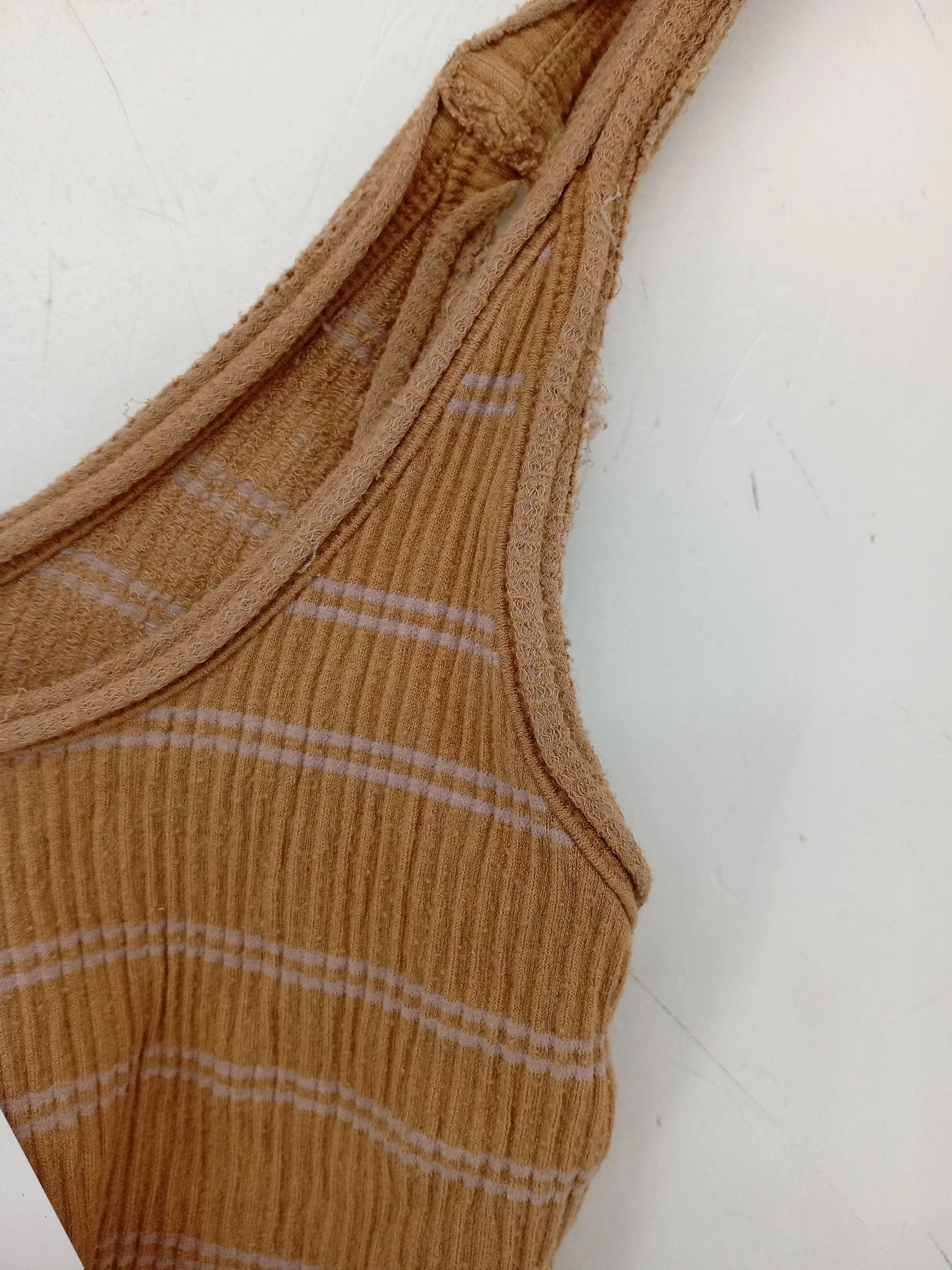 Free People Women's T-Shirt XS Tan Lyocell Modal with Elastane Basic - Image 5