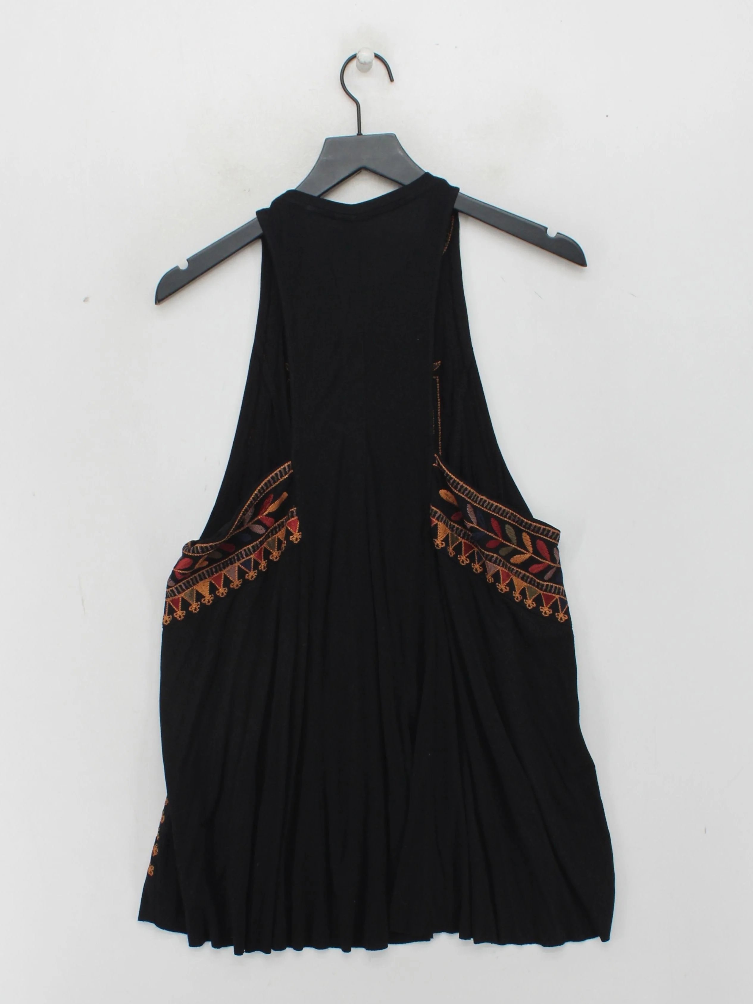 Free People Women's Top L Black Viscose with Spandex Sleeveless Round Neck Basic - Image 2