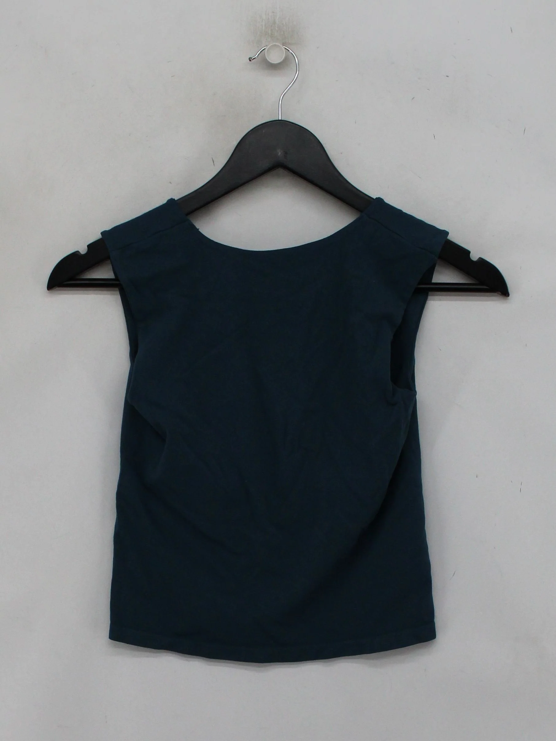 Free People Women's Top M Blue Nylon with Spandex Sleeveless V-Neck Cropped - Image 2