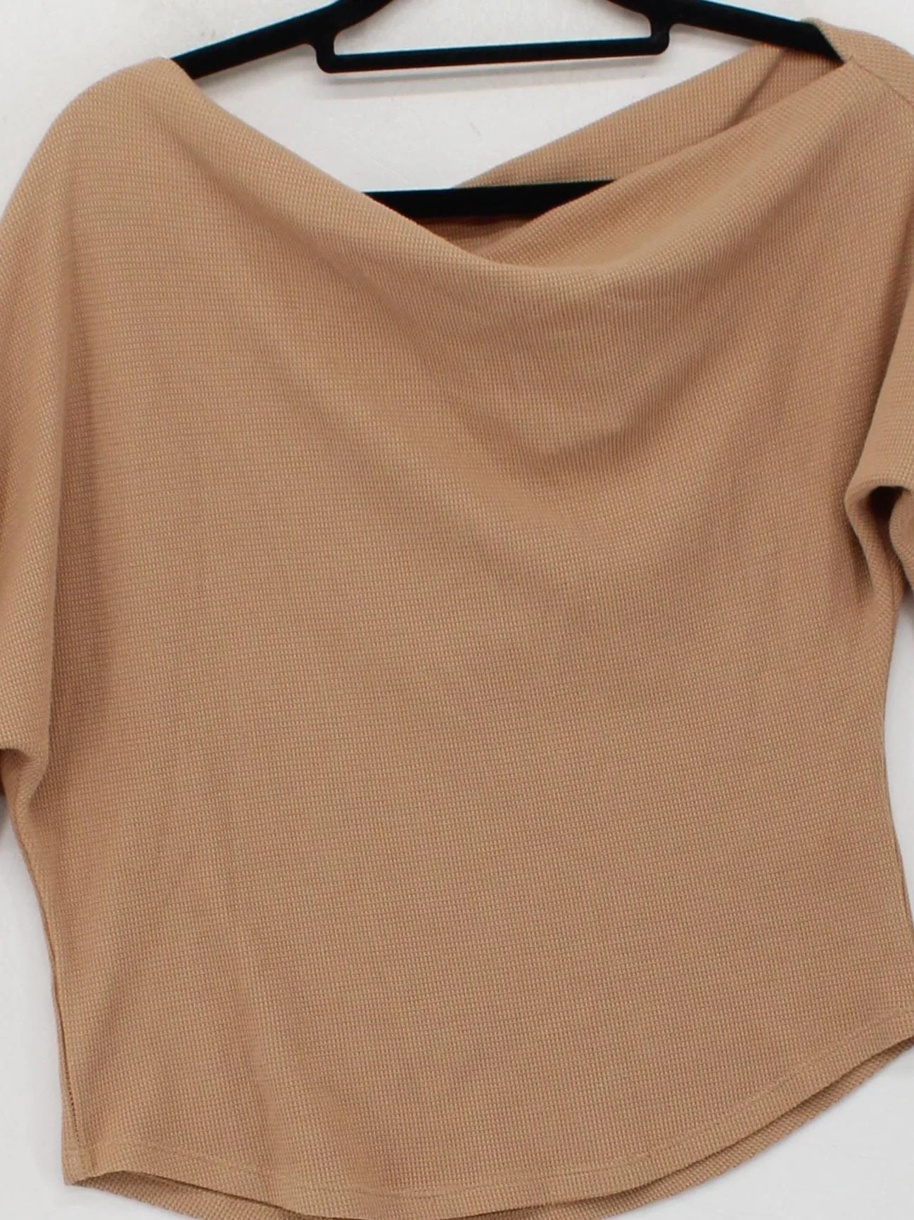 Free People Women's Top S Tan Polyester with Cotton, Elastane Basic - Image 3