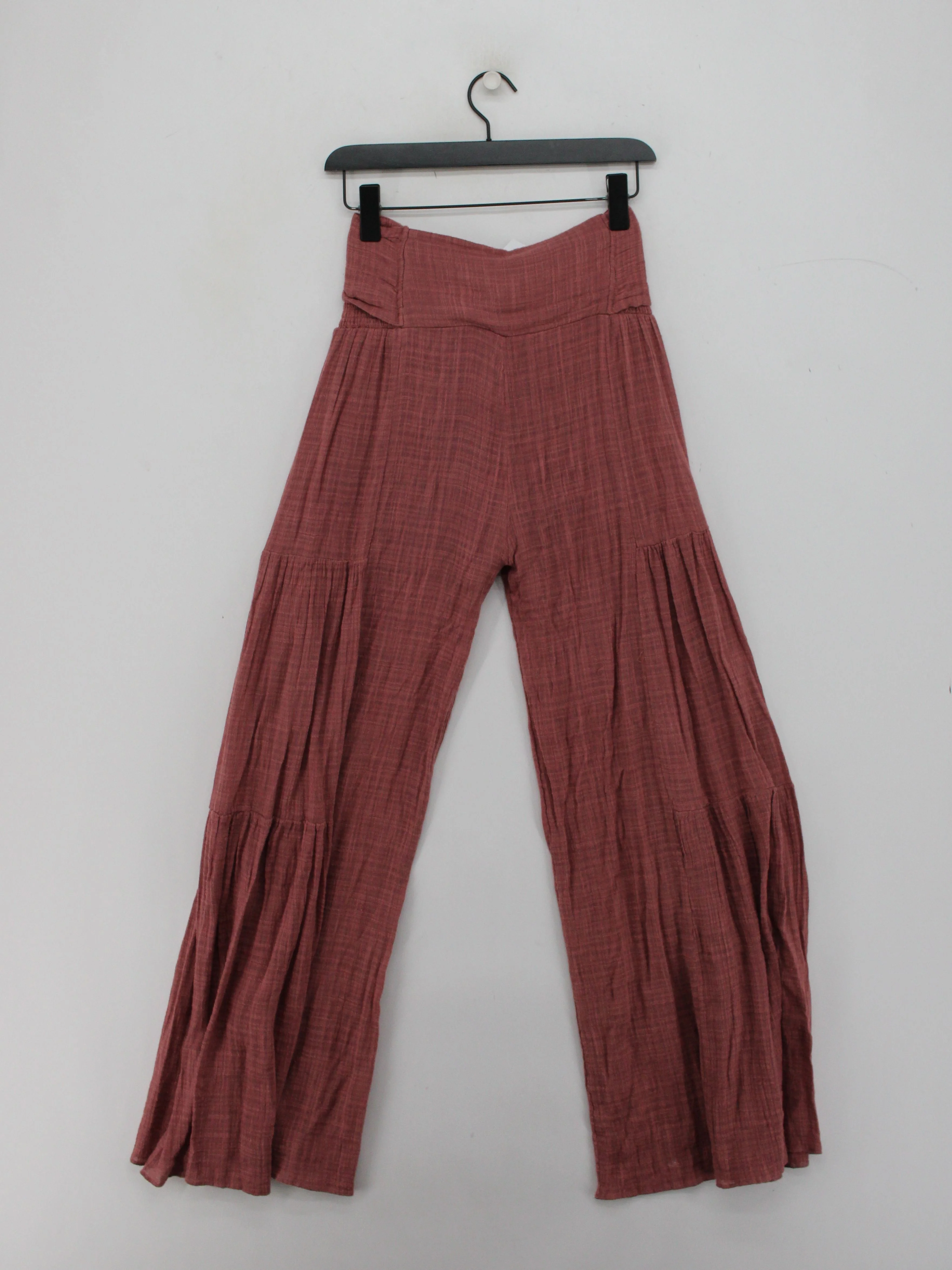 Free People Women's Trousers S Red 100% Other Wide-Leg Chino - Image 2