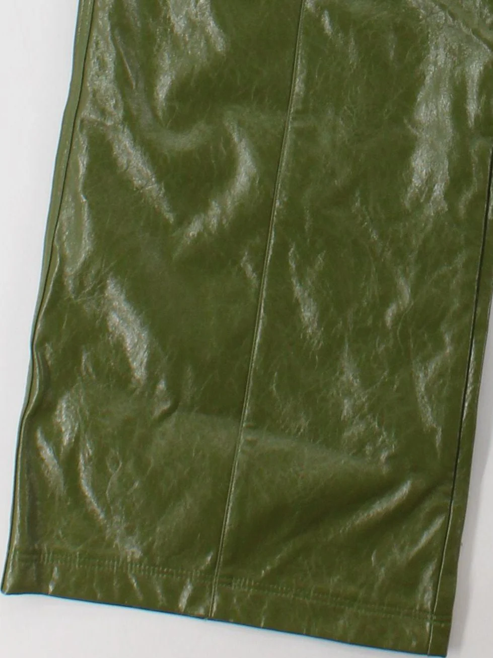 Free People Women's Trousers UK 14 Green Polyester with Polyamide Wide-Leg Chino - Image 4