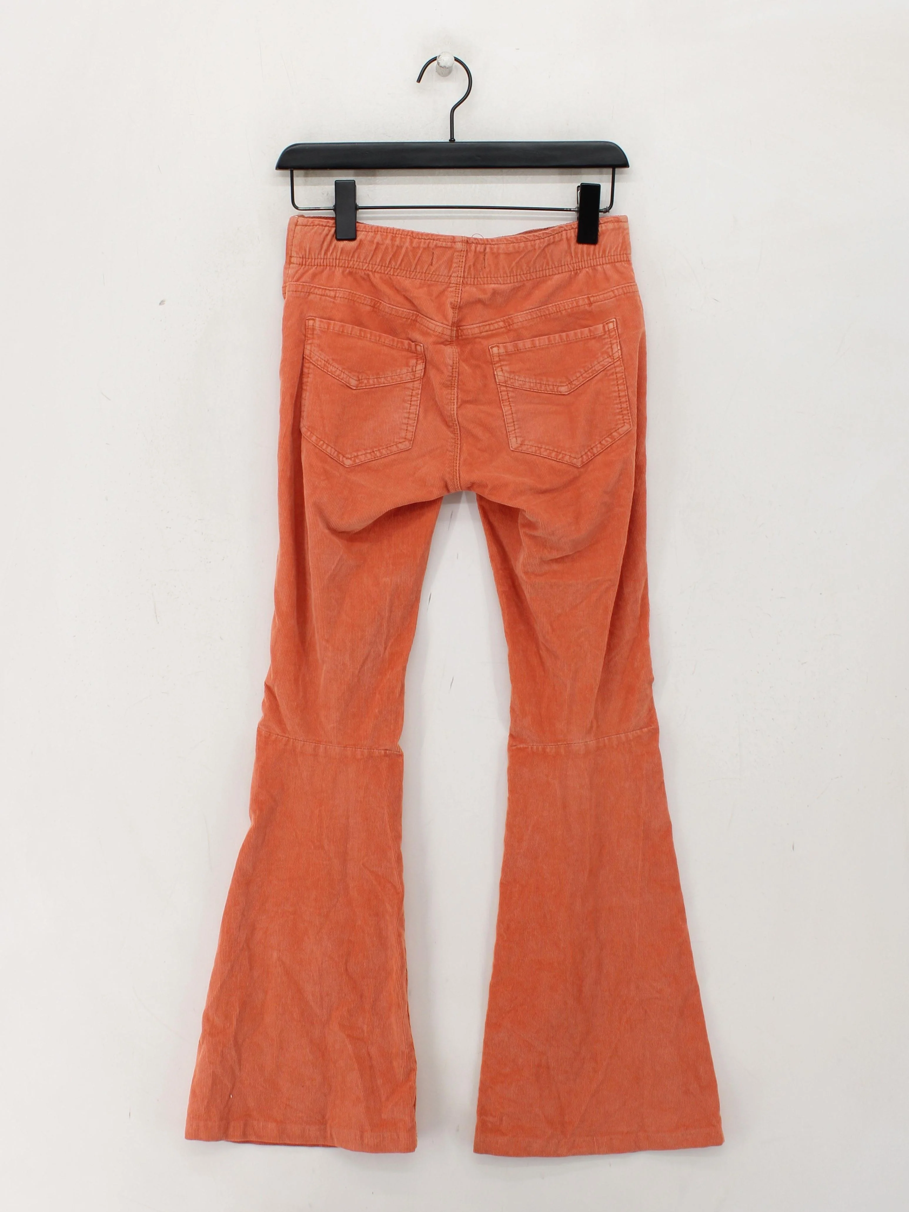 Free People Women's Trousers W 25 in Orange 100% Cotton Flared Chino - Image 2