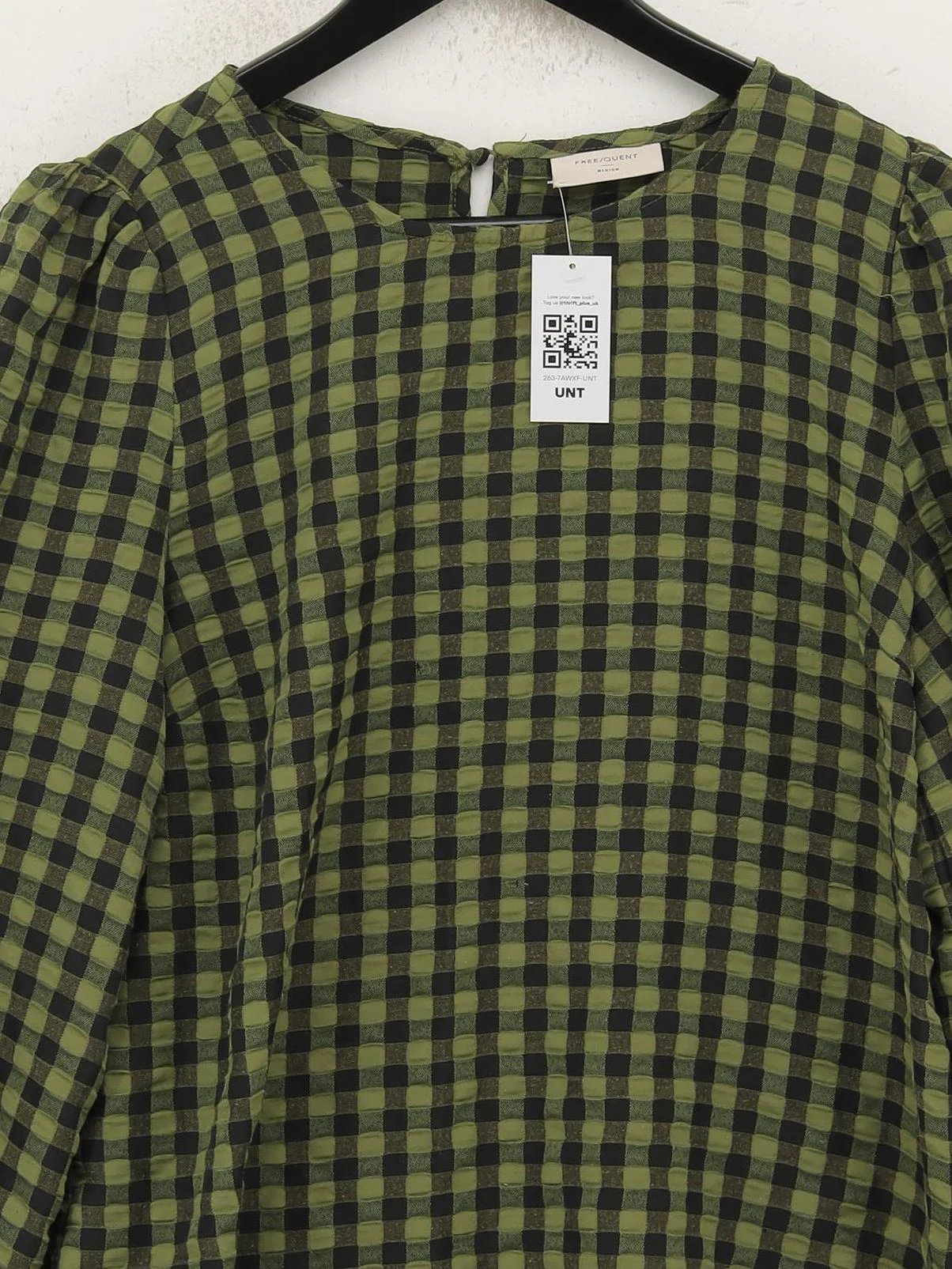 Free/ Quent Women's Blouse M Green 100% Polyester Basic - Image 3