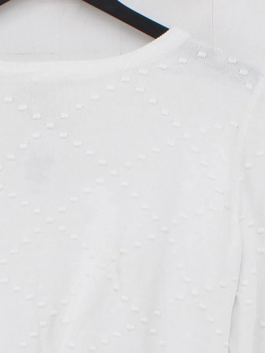 Free/ Quent Women's Jumper XL White 100% Other Round Neck Pullover - Image 3