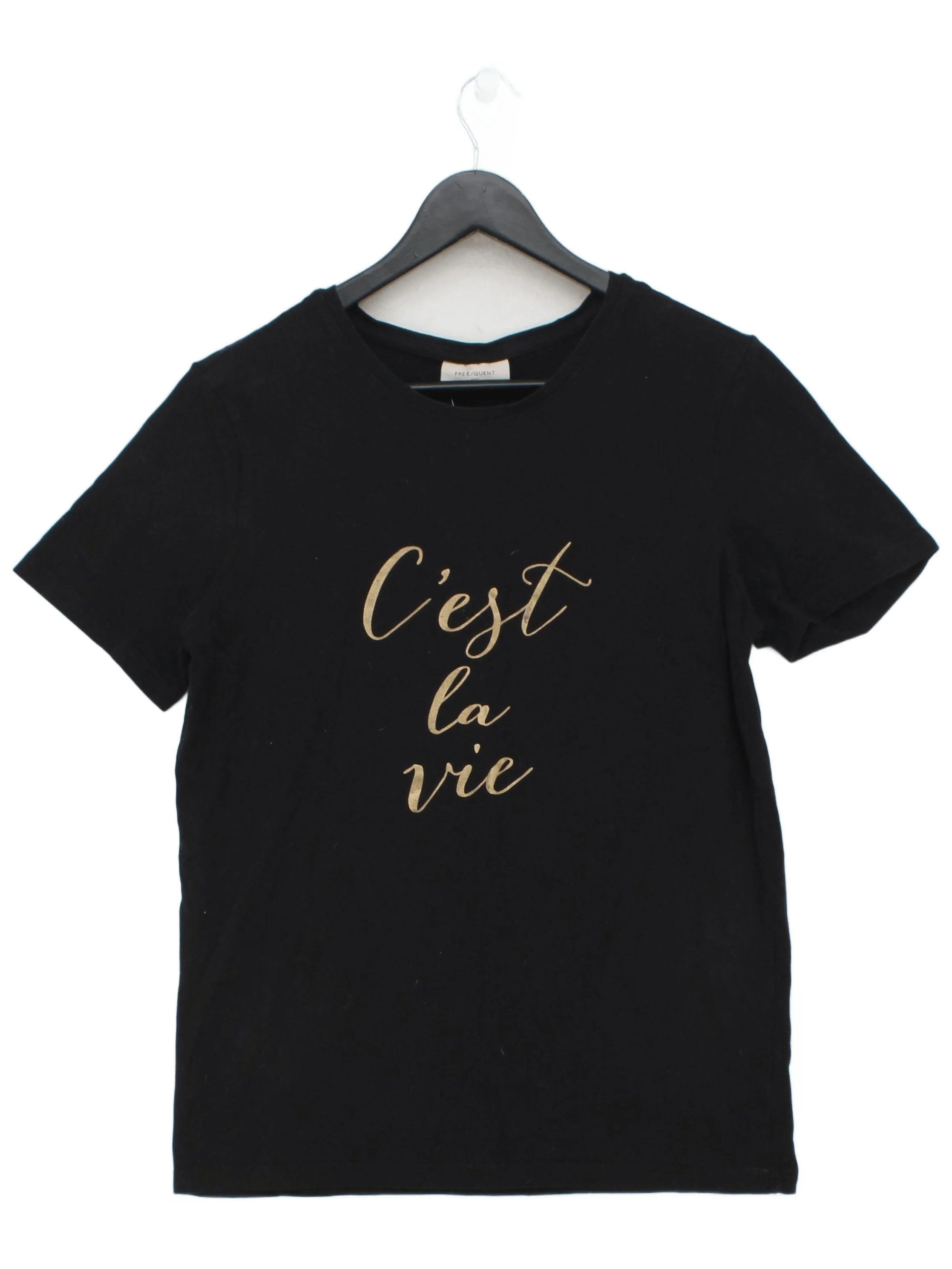 Free/ Quent Women's T-Shirt M Black 100% Other Basic