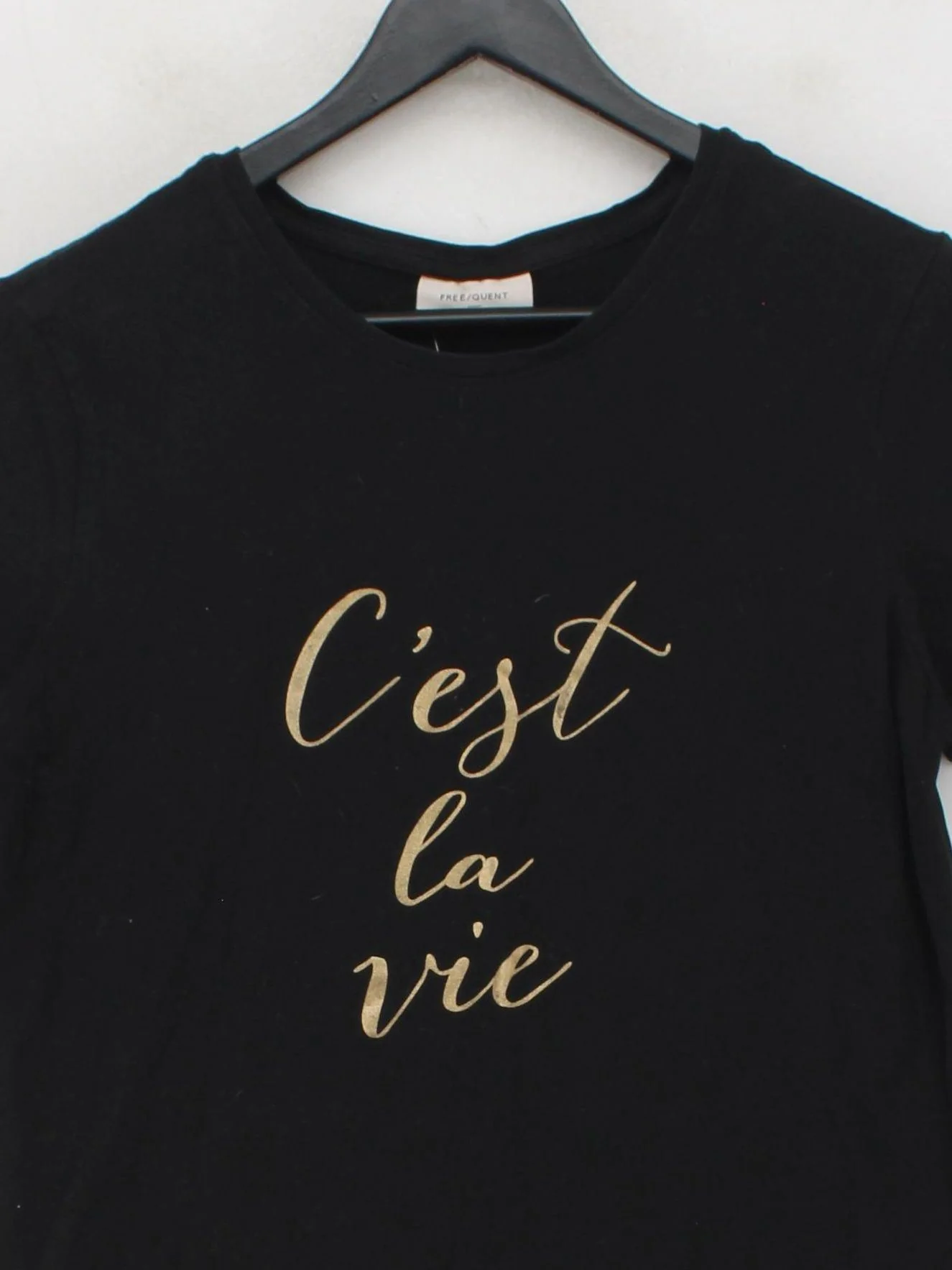 Free/ Quent Women's T-Shirt M Black 100% Other Basic - Image 3