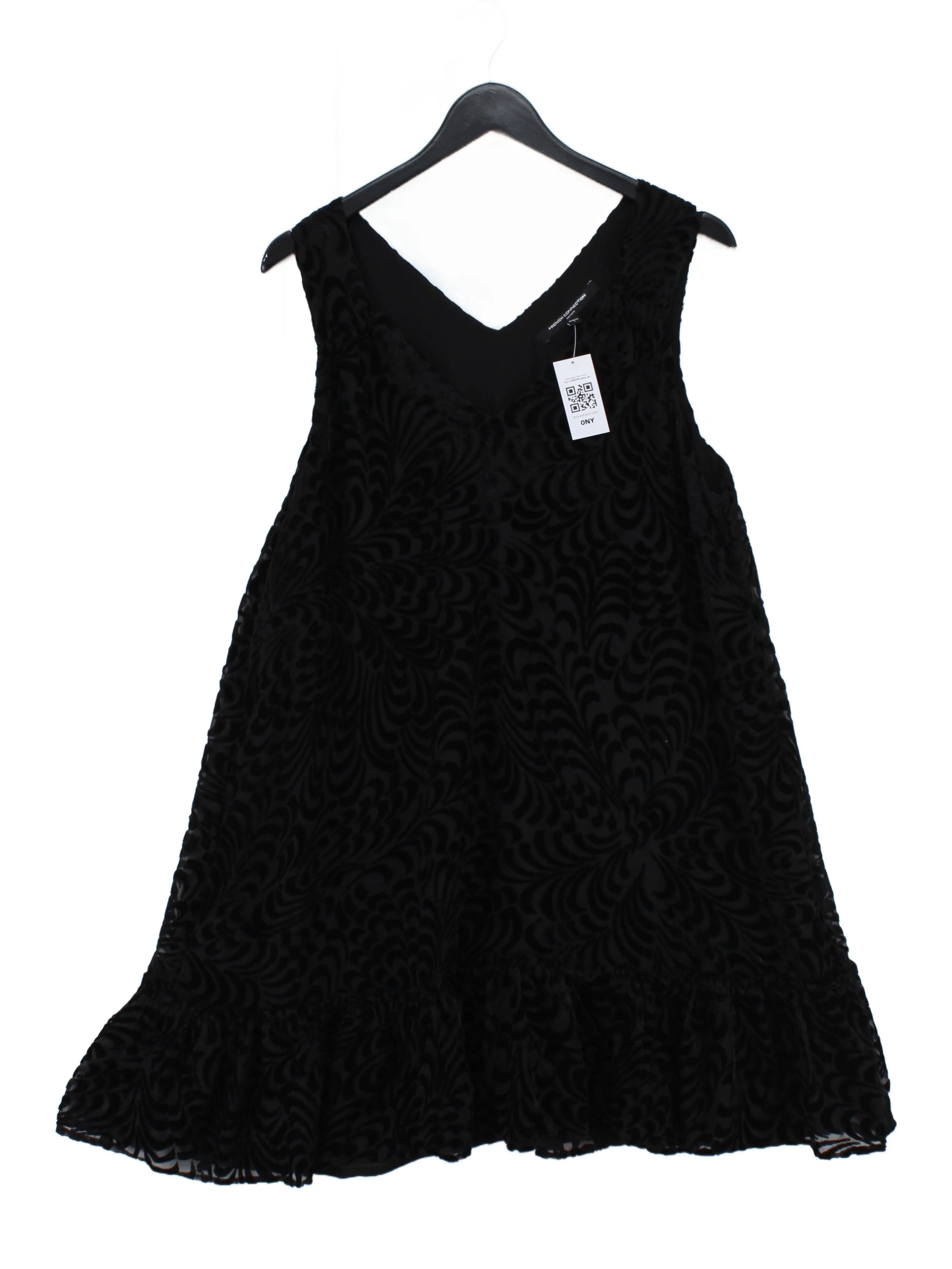 French Connection A-Line Mini Dress L in Black