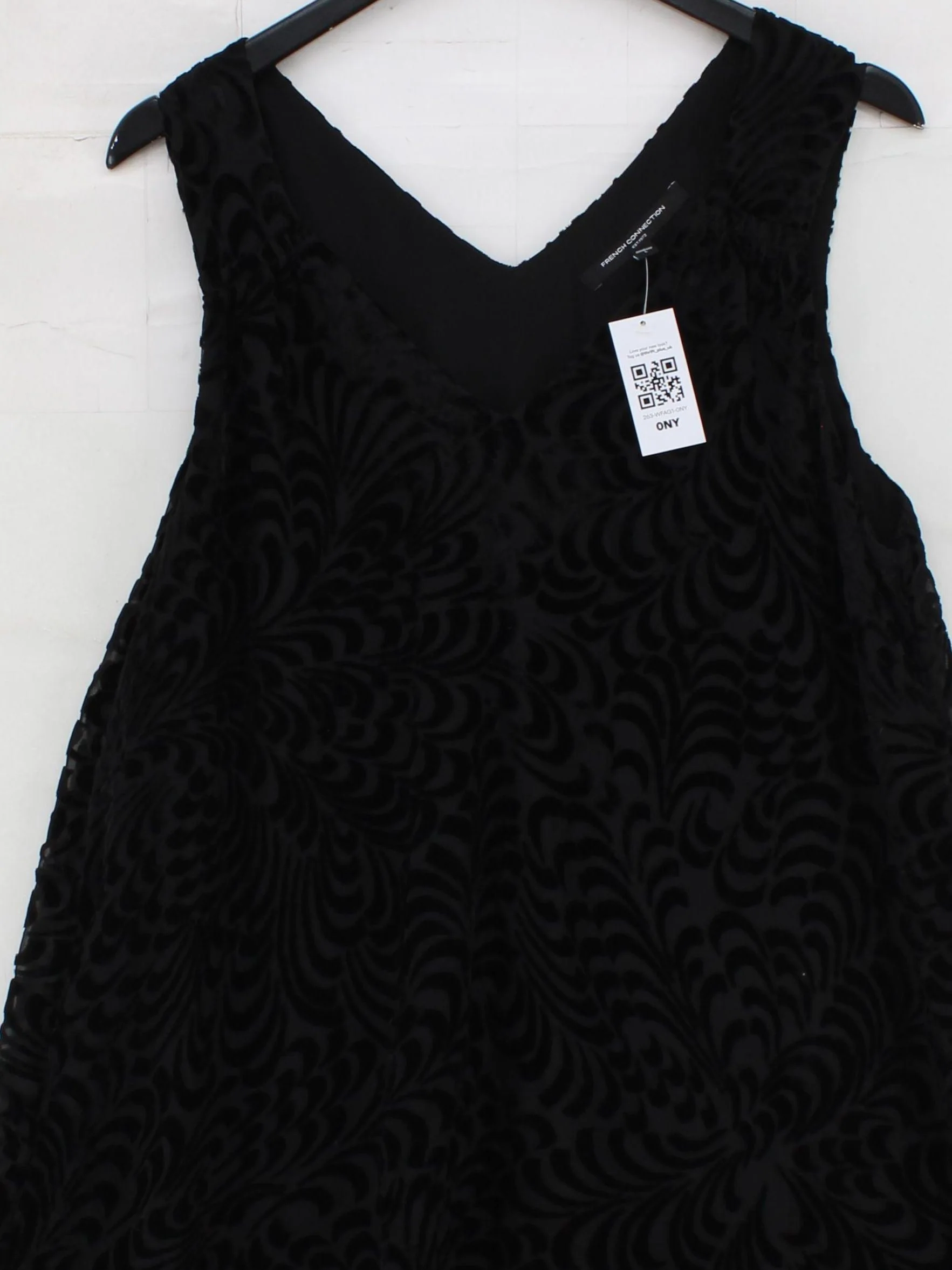 French Connection A-Line Mini Dress L in Black - Image 3