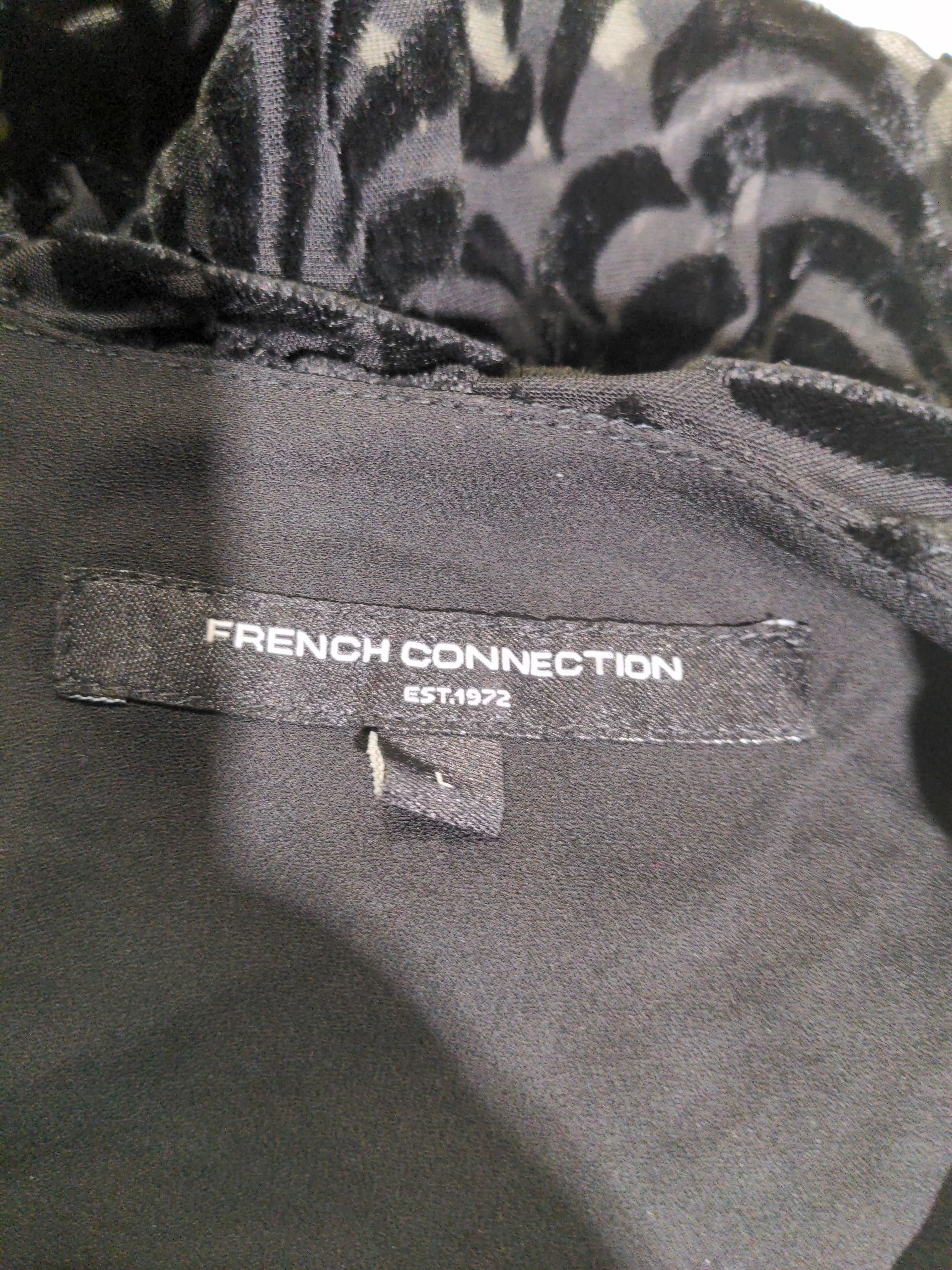French Connection A-Line Mini Dress L in Black - Image 5