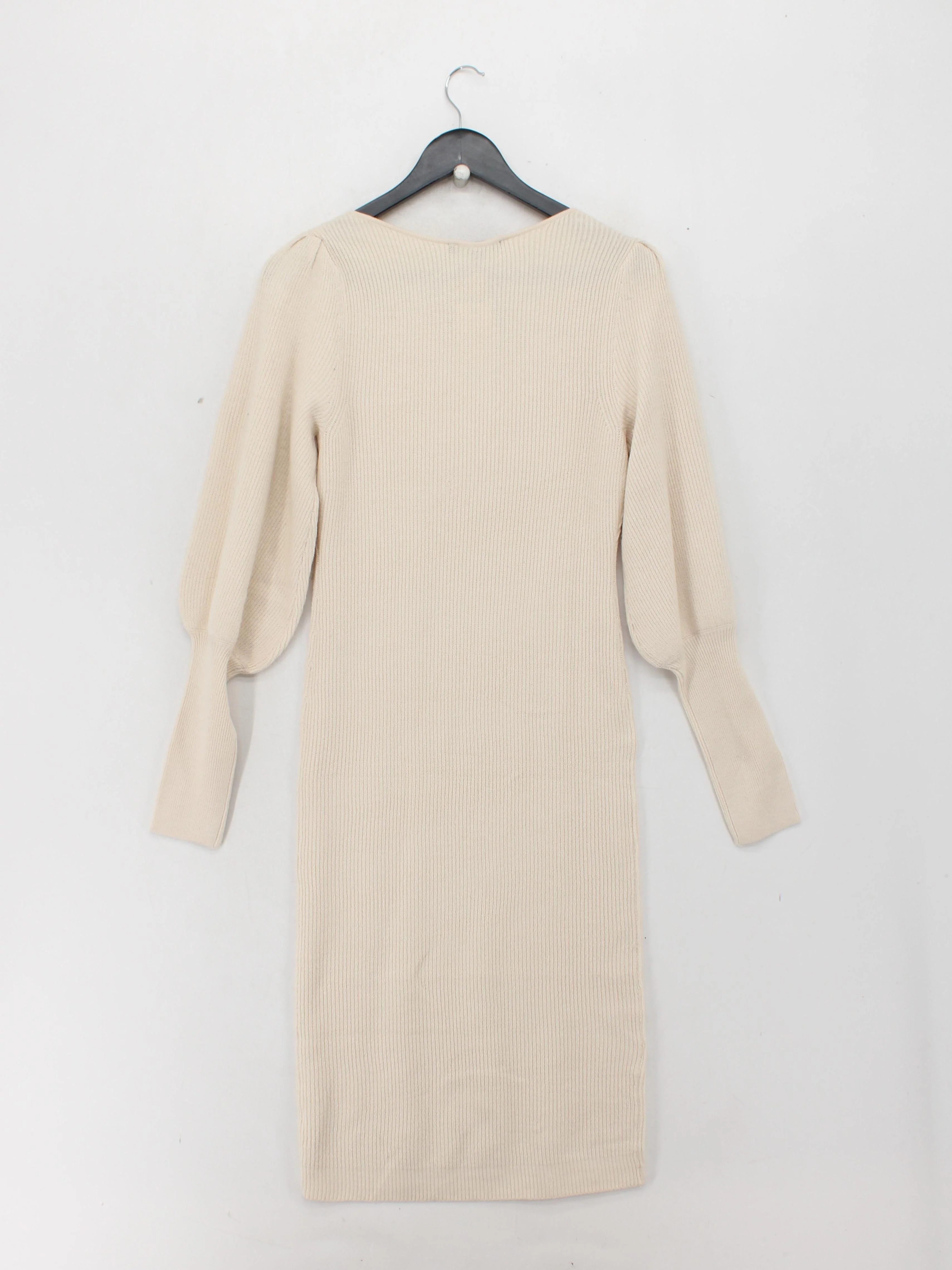 French Connection Bodycon Midi Dress L in Cream - Image 2